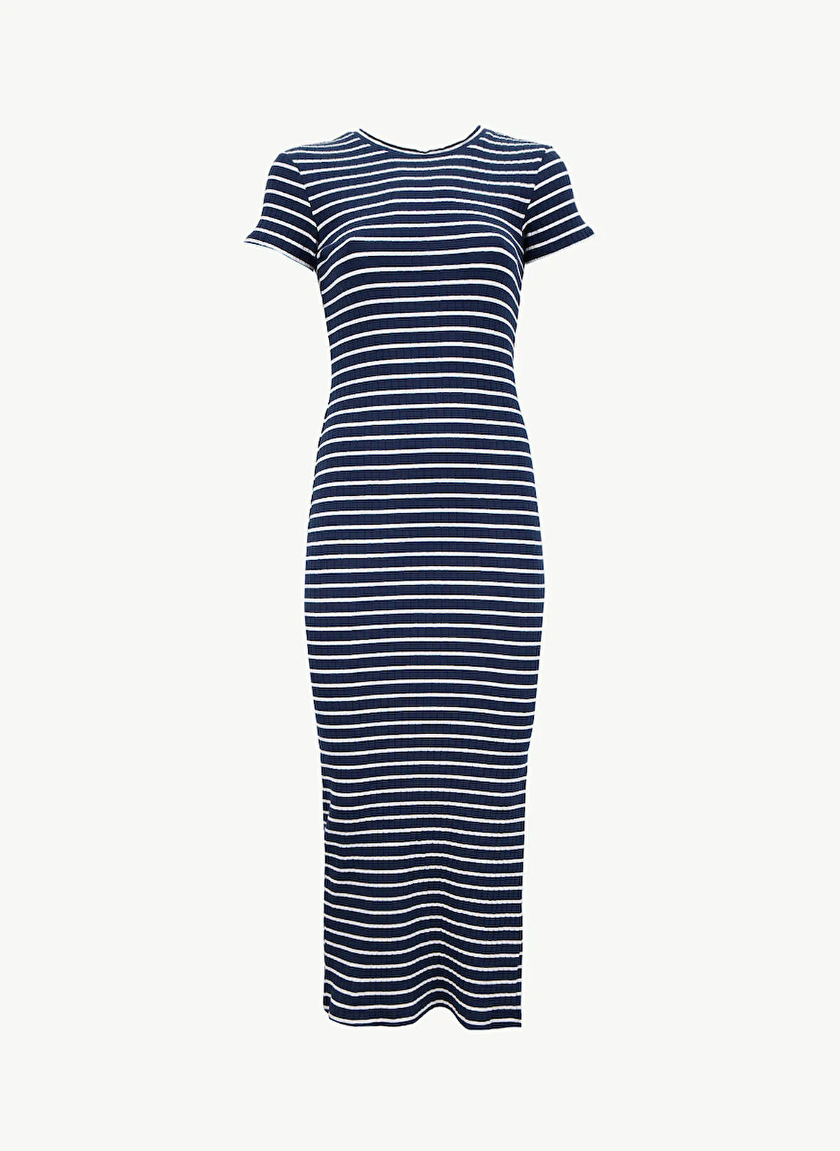 Vero Moda Bisiklet Yaka Lacivert Uzun Kadın Elbise VMSEA SS 7/8 DRESS JRS