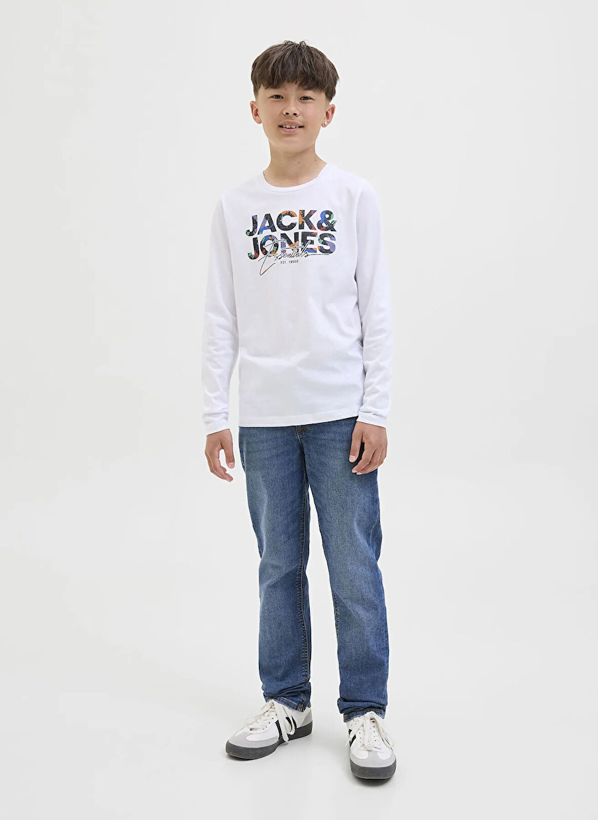 Jack & Jones Normal Bel Mavi Erkek Çocuk Denim Pantolon 12284345