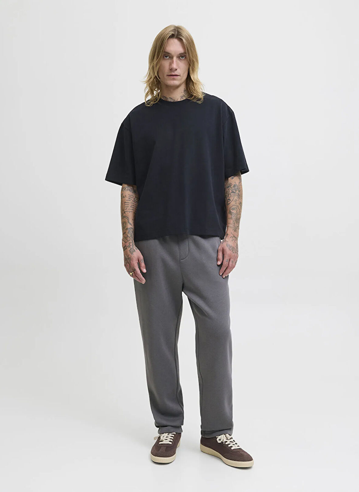 Jack & Jones Rahat Gri Erkek Eşofman Altı 12279134_JPSTKANE BRADLEY UNCUFFED