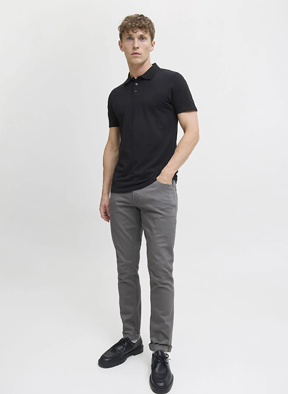 Jack & Jones Normal Bel Dar Gri Erkek Denim Pantolon 12279182_JPSTGLENN ORIGINAL 014