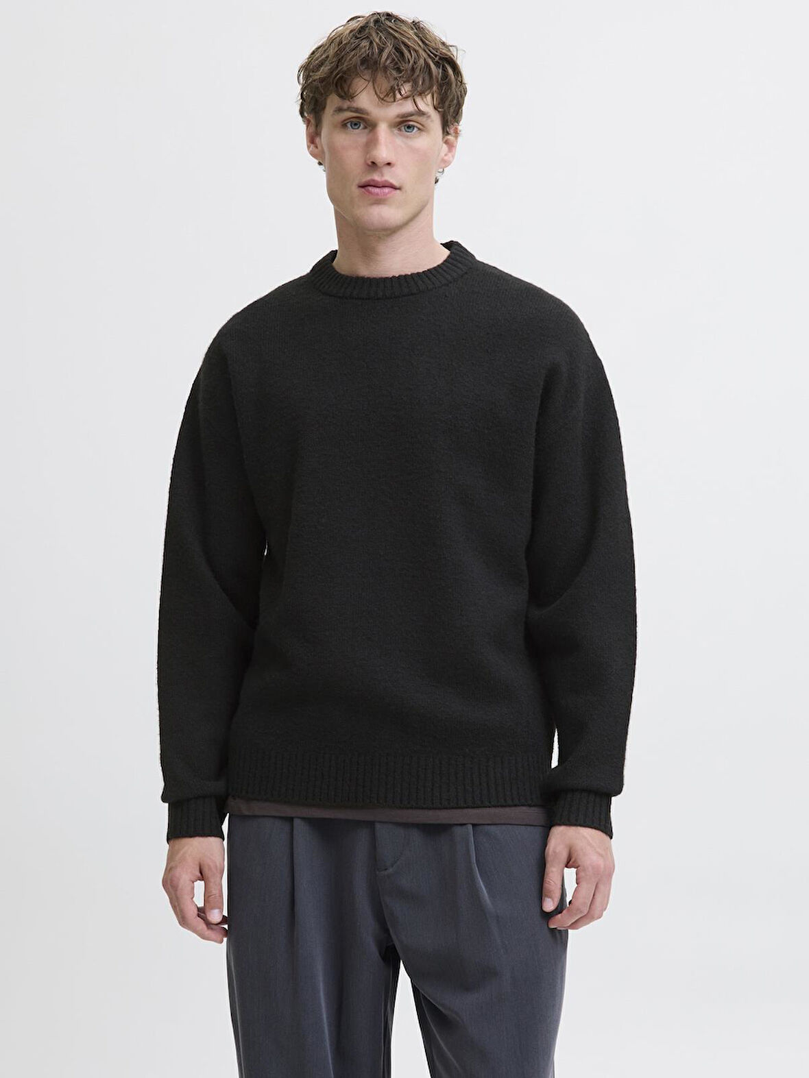 Jack & Jones JJESOHO OLLIE Knit | Basic Erkek Crew Neck Kazak Modelleri 