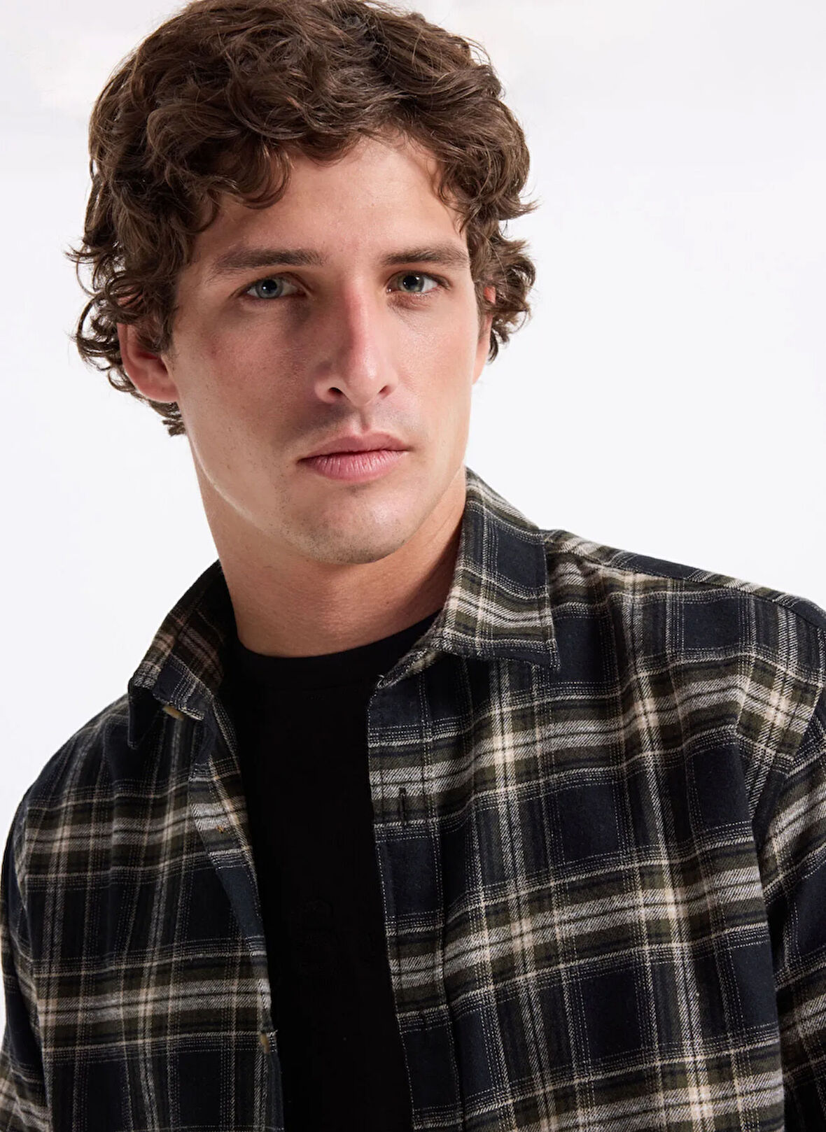 Jack & Jones Normal Siyah Erkek Gömlek 12279546_JJJOSHUA CHECK SHIRT LS