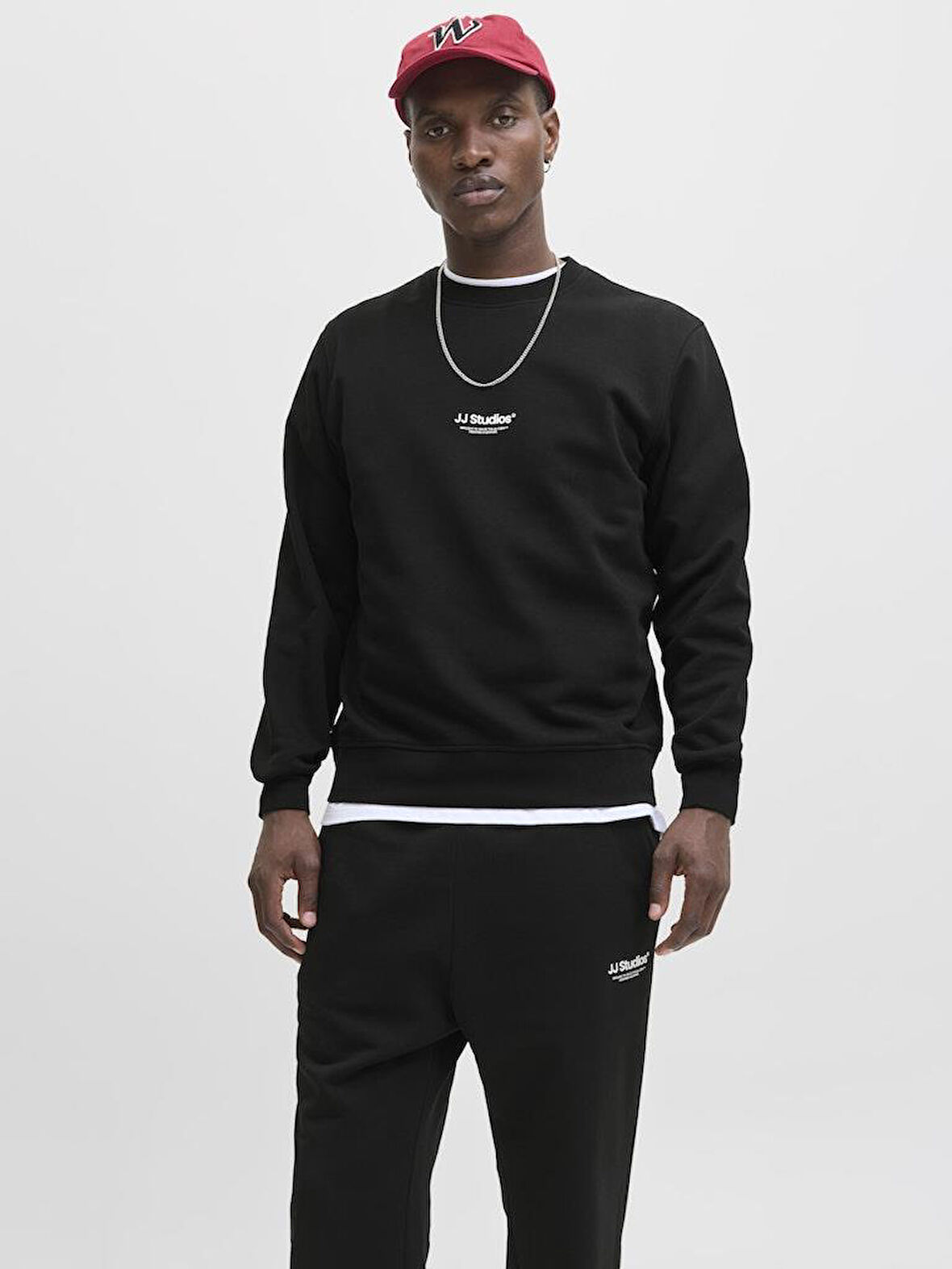 Jack & Jones JJESOHO Sweat Crew Neck NOOS – Bisiklet Yaka Basic Erkek Sweatshirt, Rahat Günlük Model 