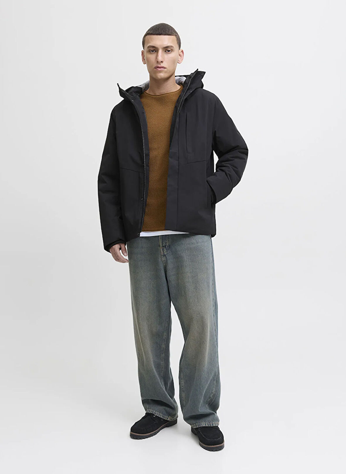 Jack & Jones Siyah Erkek Mont 12278781_JJEKEEN JACKET AW25 SN