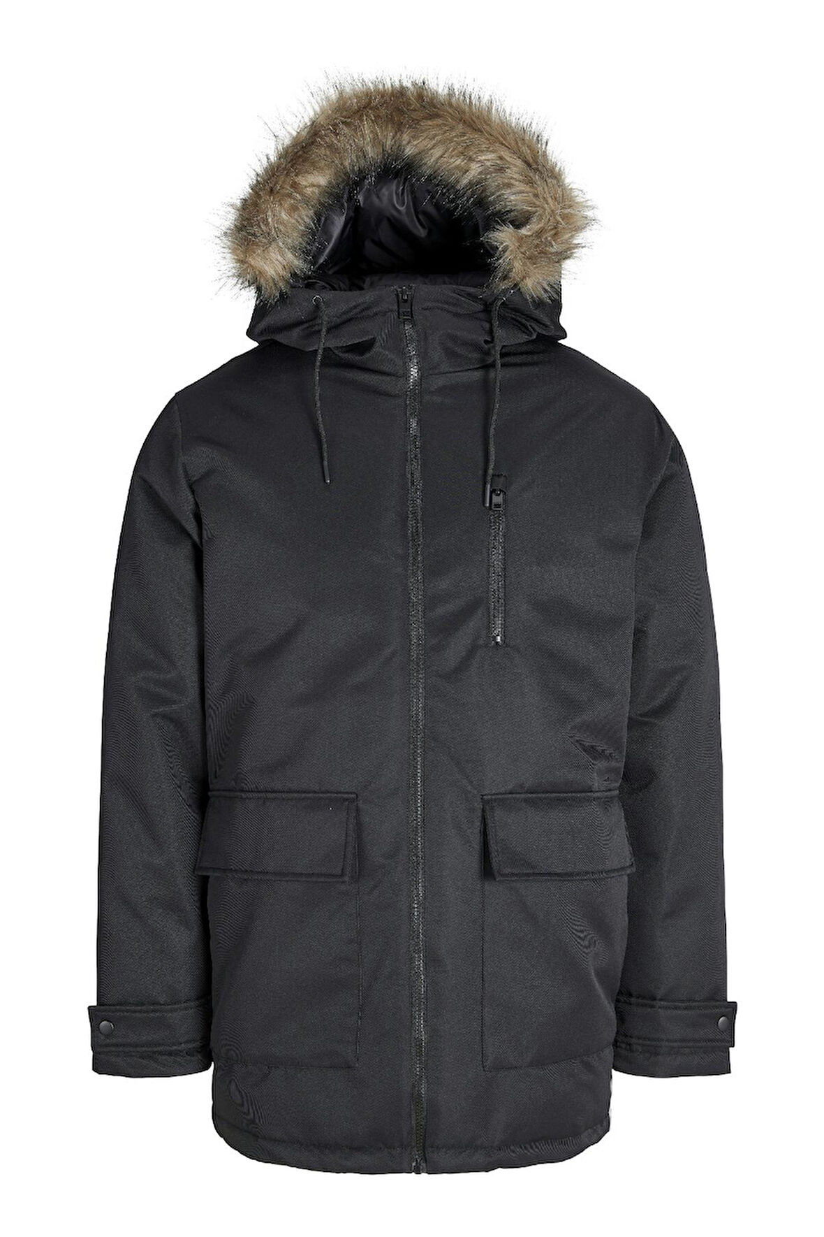 Jack & Jones JJCHARLIE Detachable Faux Fur Parka Erkek Kürk Detaylı Parka - Şık ve Fonksiyonel 