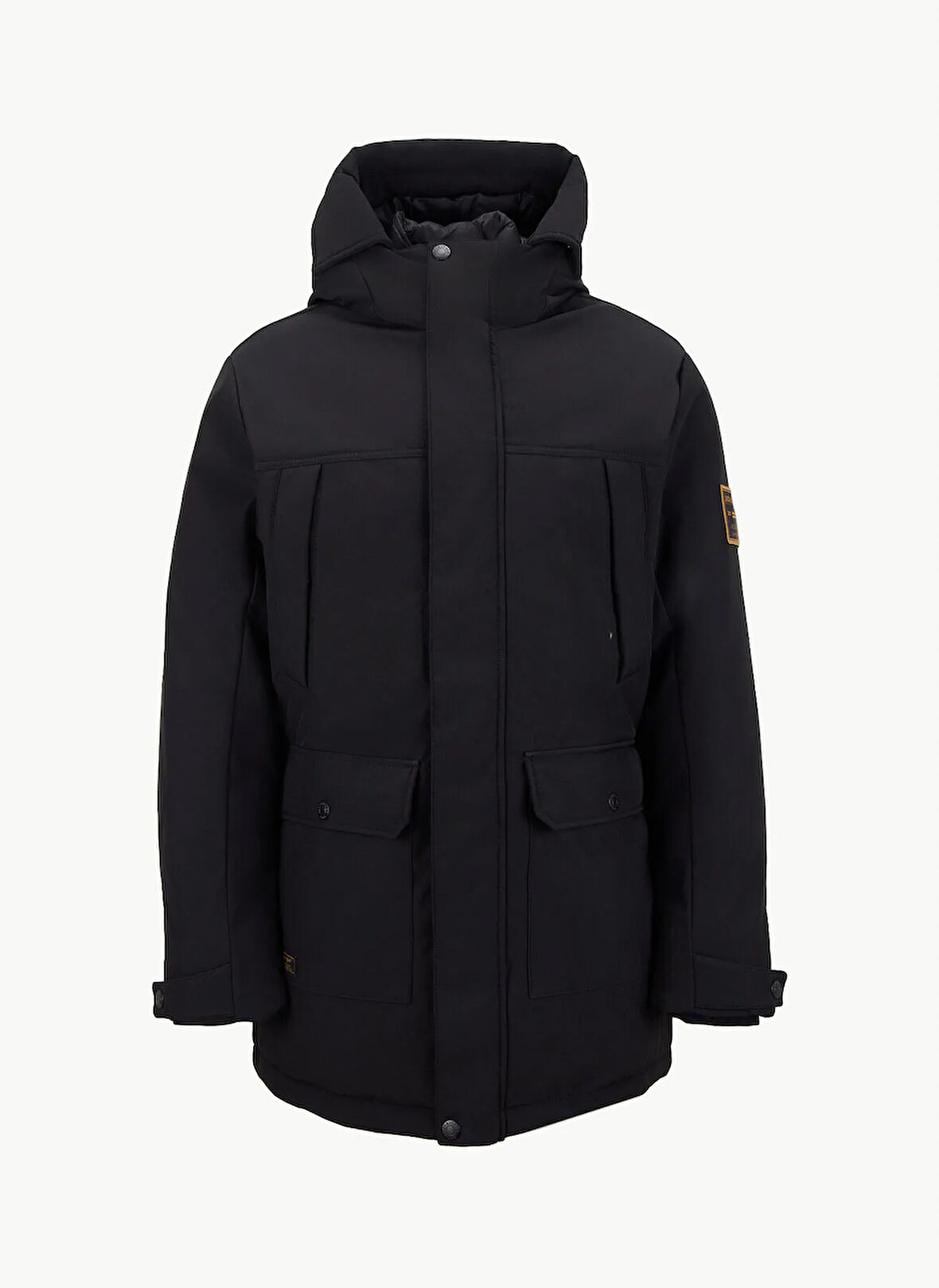 Jack & Jones Siyah Erkek Mont 12279243_JJFINN SOFTSHELL PARKA