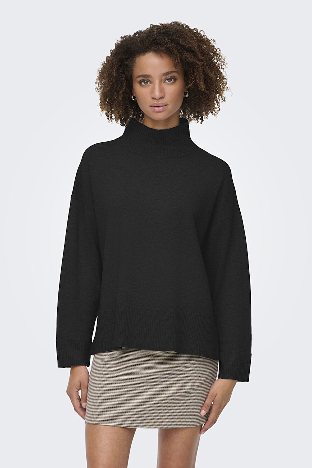 Only Kadın Onlcoco Balıkçı Yaka Uzun Kollu Örme Kazak 15349969 Siyah