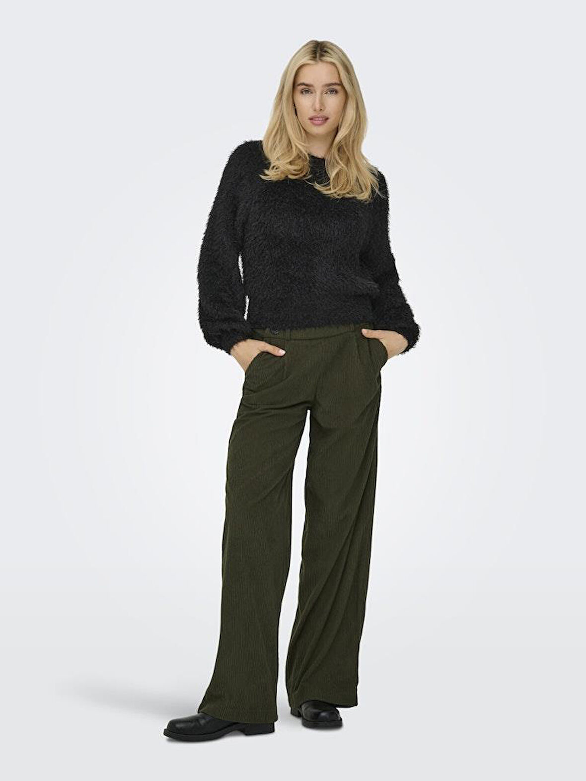 ONLLULU LS RIB SHORT O-NECK CC KNT 