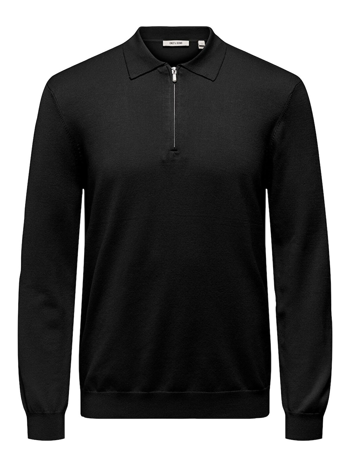 ONSWYLER LIFE REG 14 HALF ZIP POLO KNIT Erkek Black Kazak - 22034225