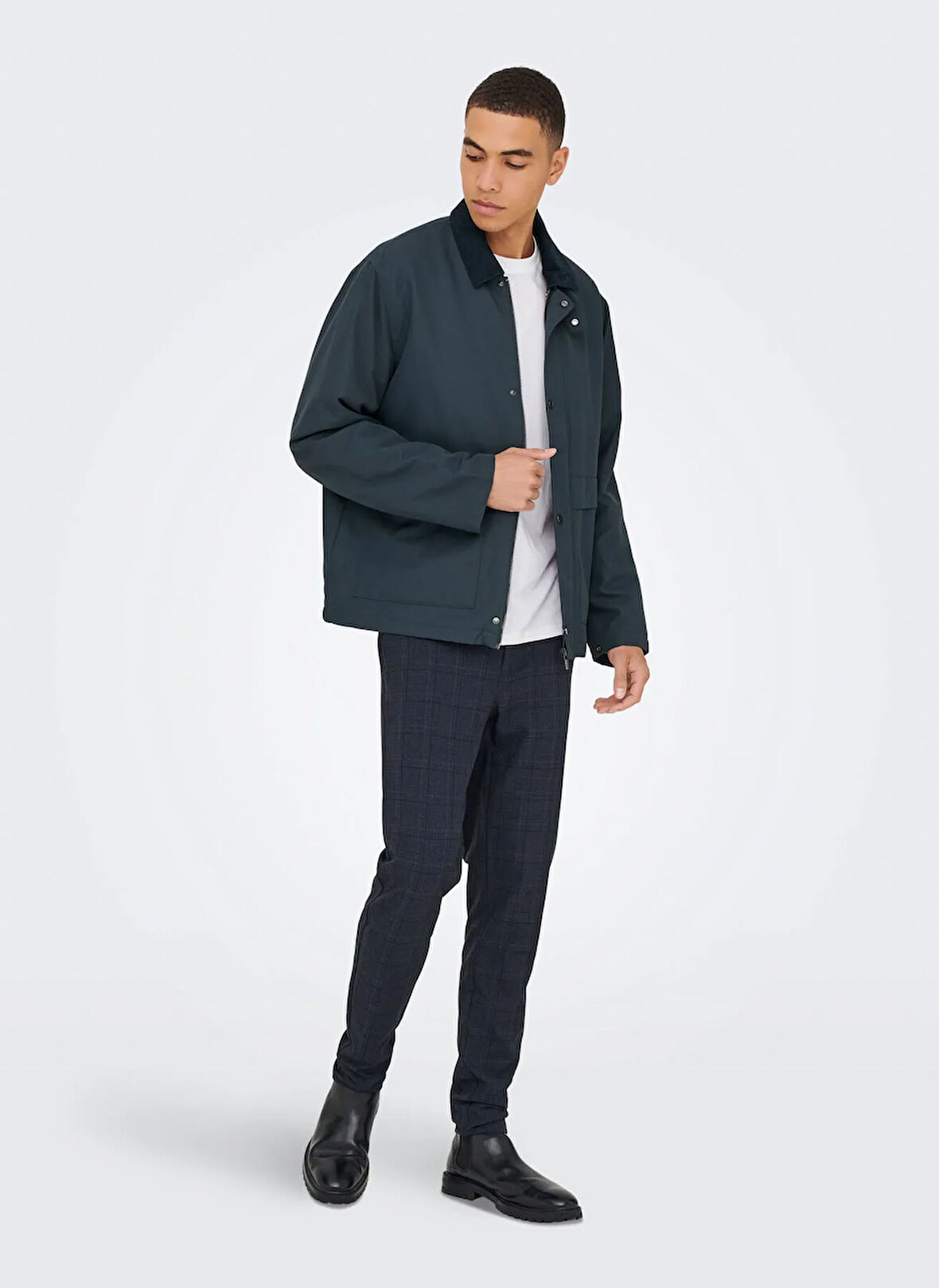 Only & Sons Lacivert Erkek Mont ONSKOSMO PADDED JACKET OTW VD