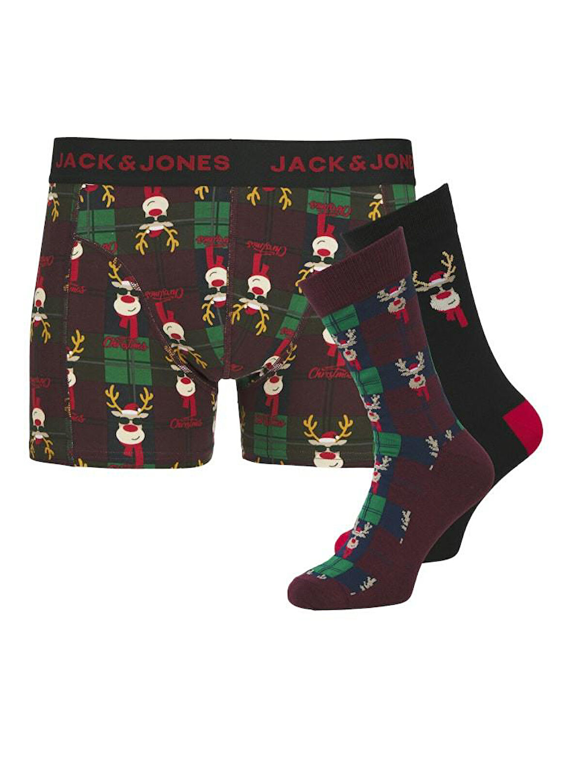 Jack Jones Rudolph 2 Çorap 1 Boxer Paket 12285137