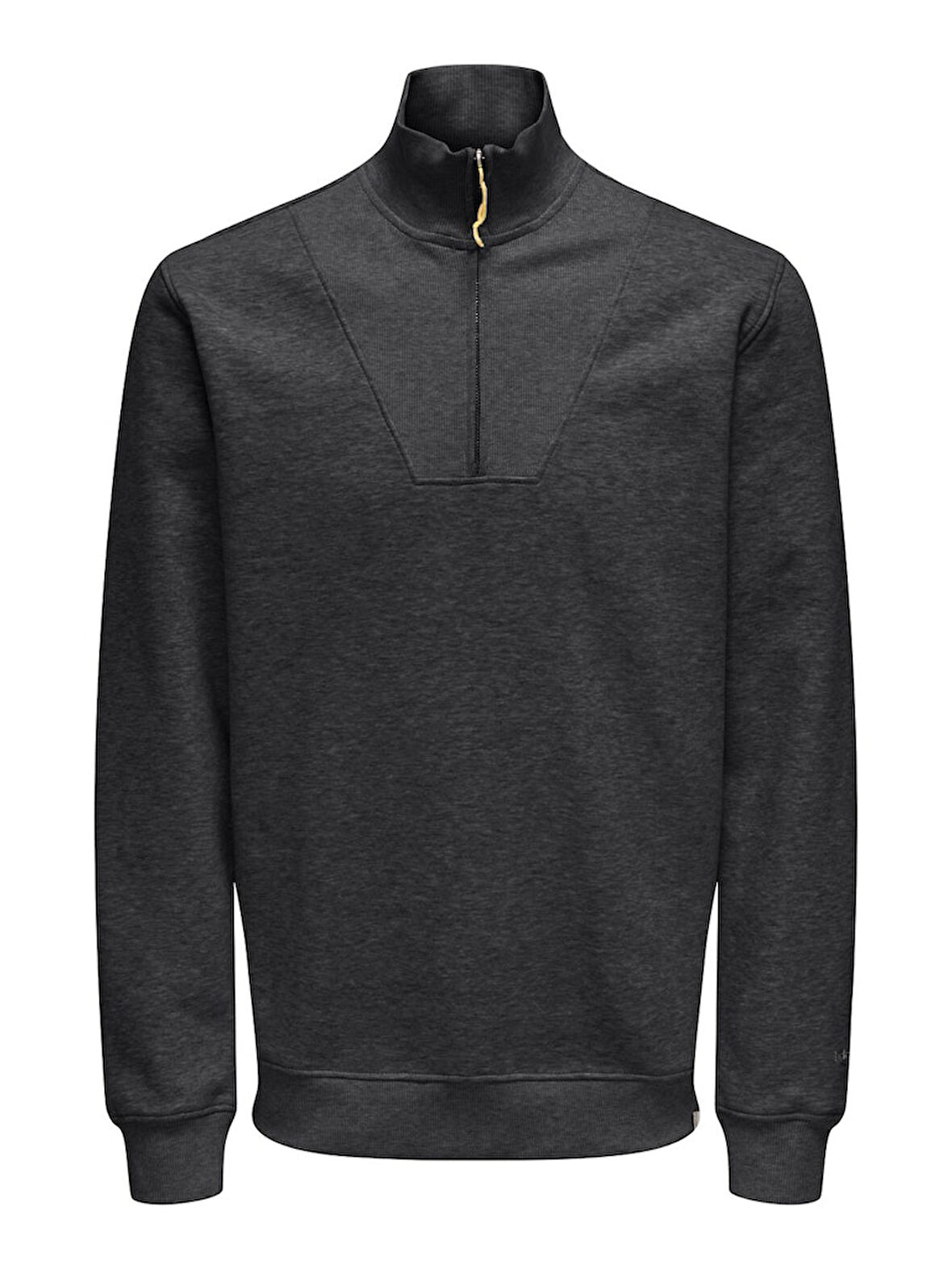 Only & Sons Erkek Yarım Fermuarlı Regular Fit Siyah Sweatshirt - 22034629