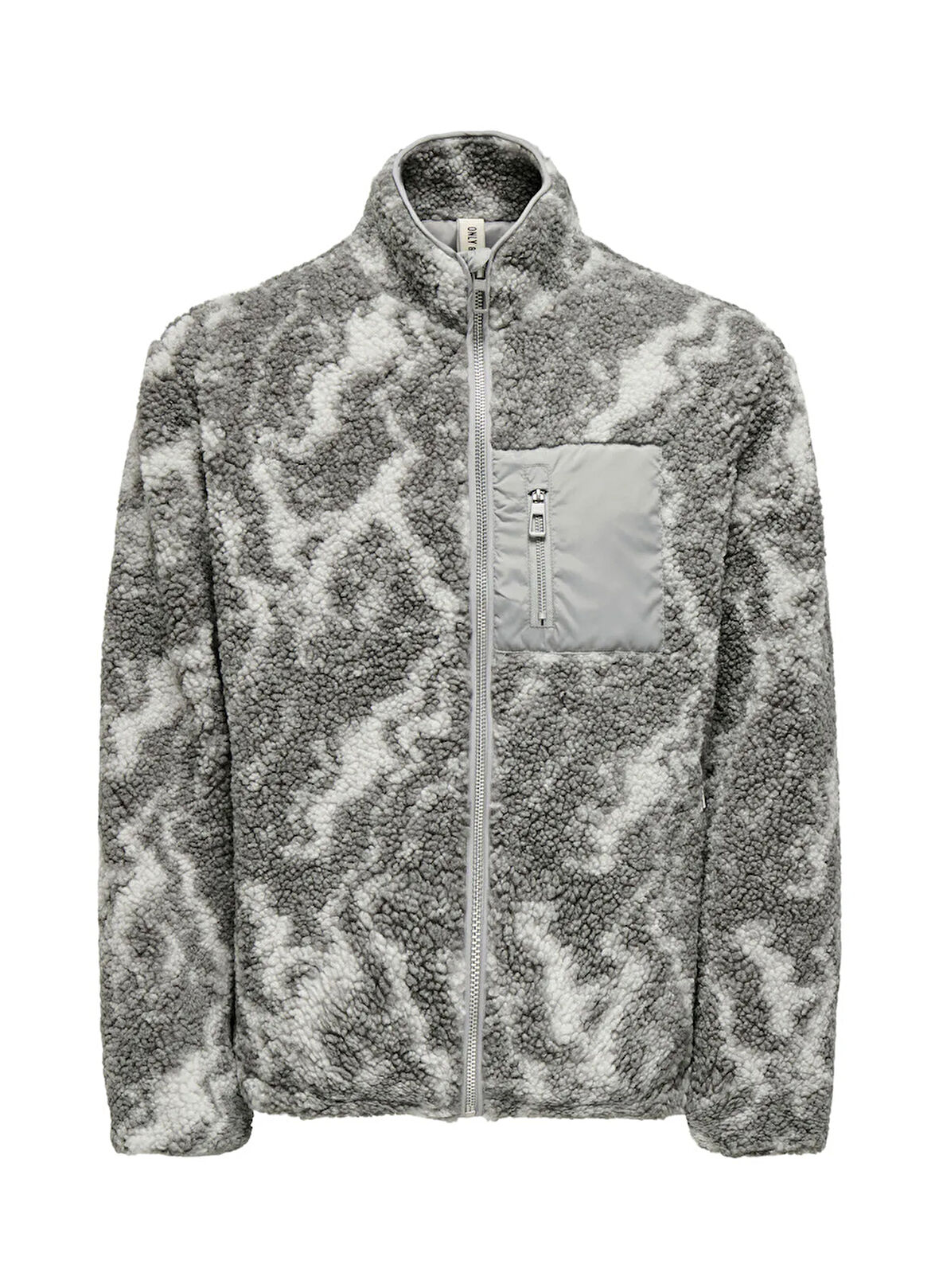 Only & Sons Açık Gri Erkek Mont ONSJAIMY SHERPA JACKET OTW