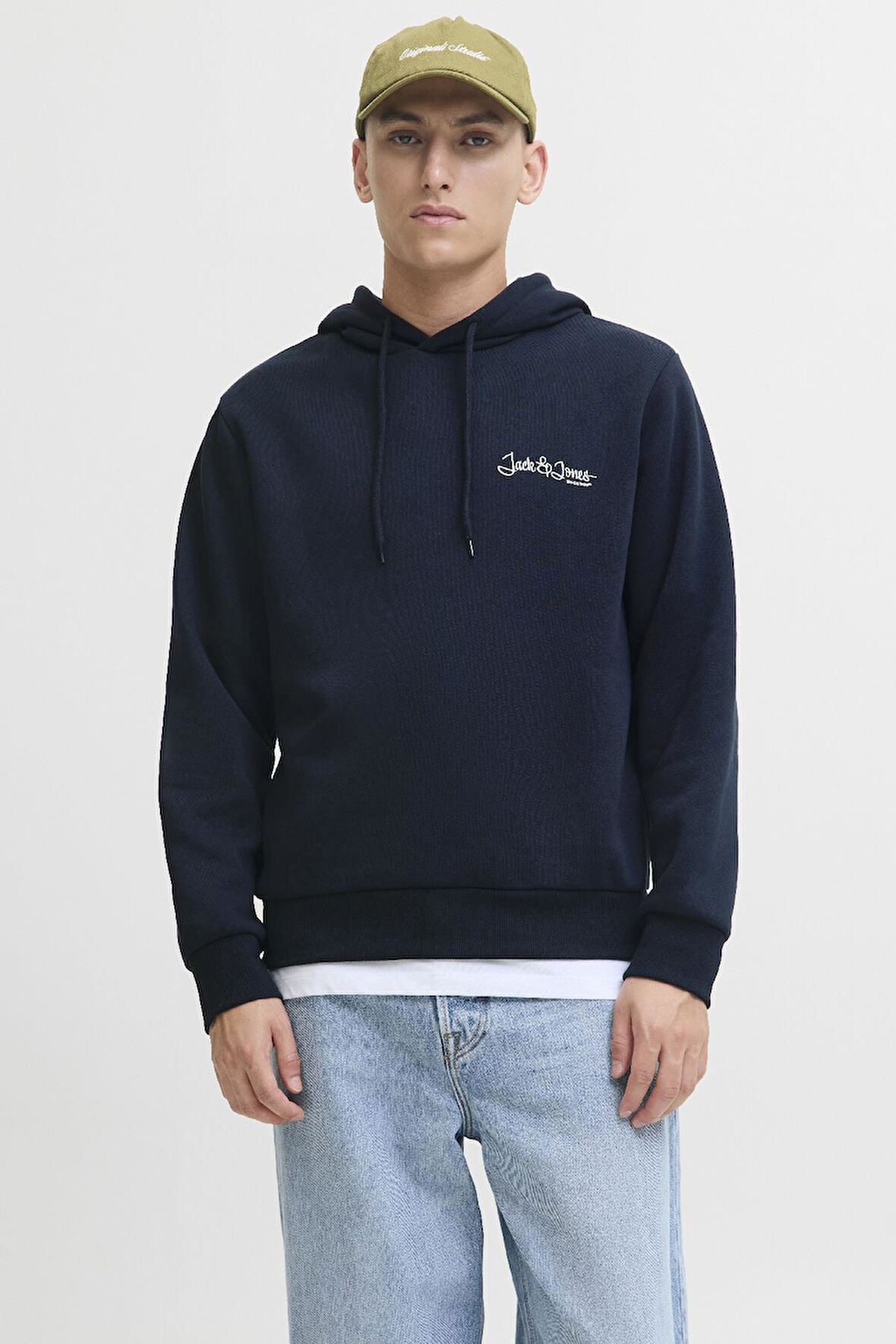 Erkek Jack & Jones JJYUKI Front Sweat Hood – Kapüşonlu, Yumuşak Kumaş, Rahat Kesim, Günlük Kullanıma Uygun Sweatshirt 