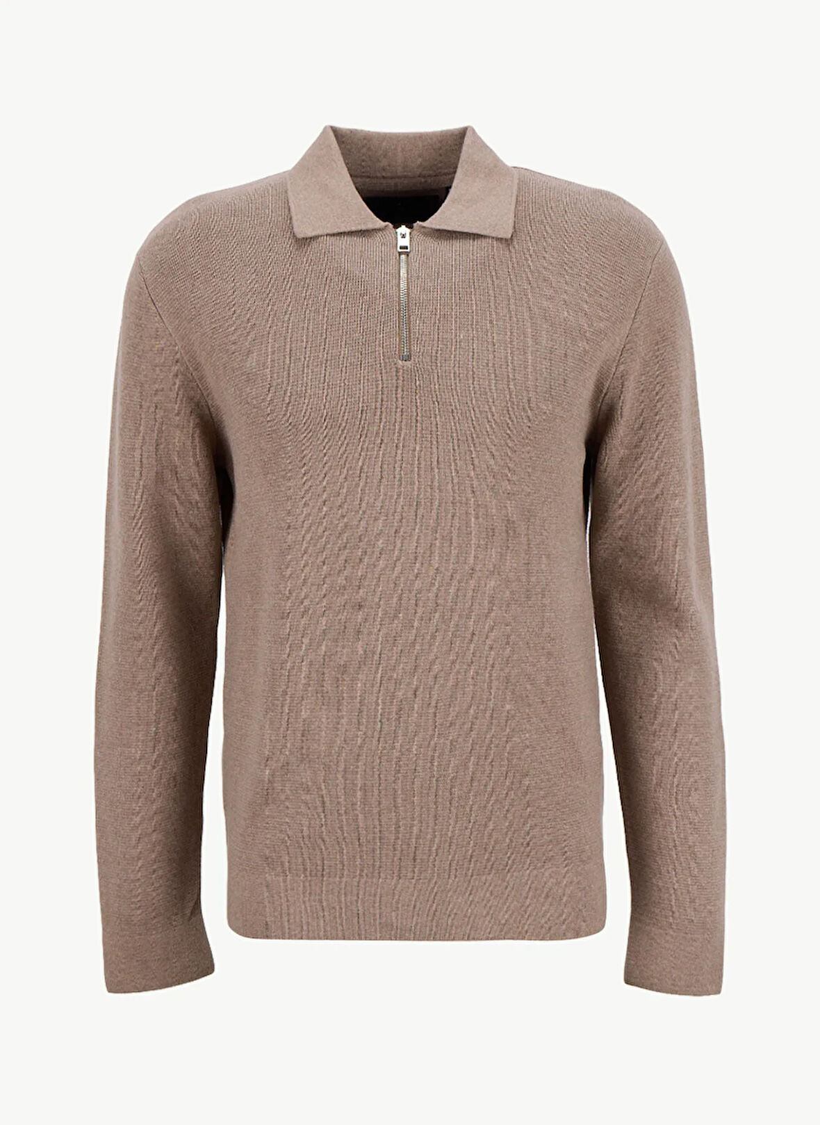 Jack & Jones Polo Yaka Rahat Bej Erkek Kazak 12281743_JPRBLAMILANO STITCH KNIT Z