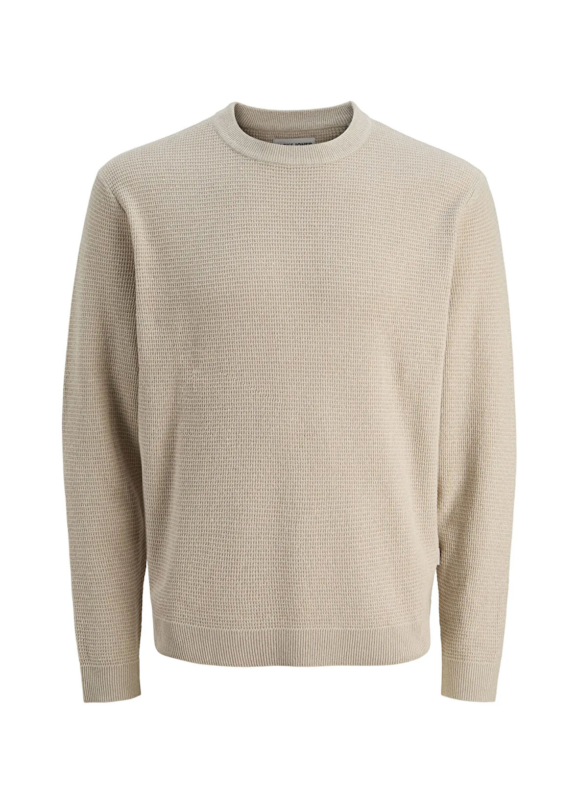 Jack & Jones Bisiklet Yaka Rahat Kahve Erkek Kazak 12283452_JCOTIER KNIT CREW NECK