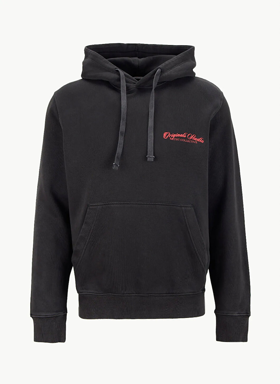 Jack & Jones Kapüşon Yaka Siyah Erkek Sweatshırt 12284013_JORINWOOD WASH SWEAT HOOD