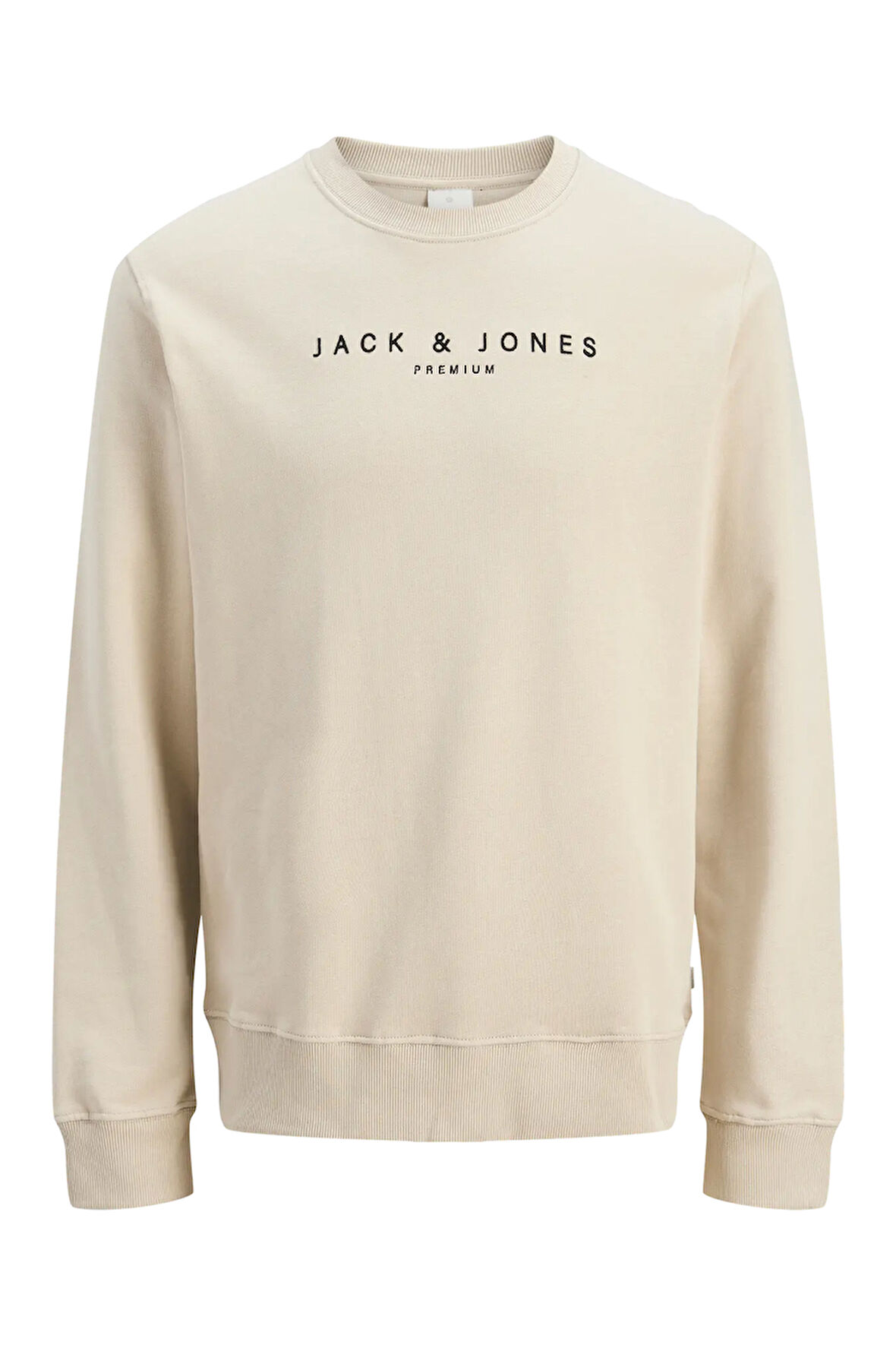 Jack & Jones Erkek Jprccjayson Yazı Detaylı Bisiklet Yaka %100 Pamuk Sweatshirt 12283436 Bej
