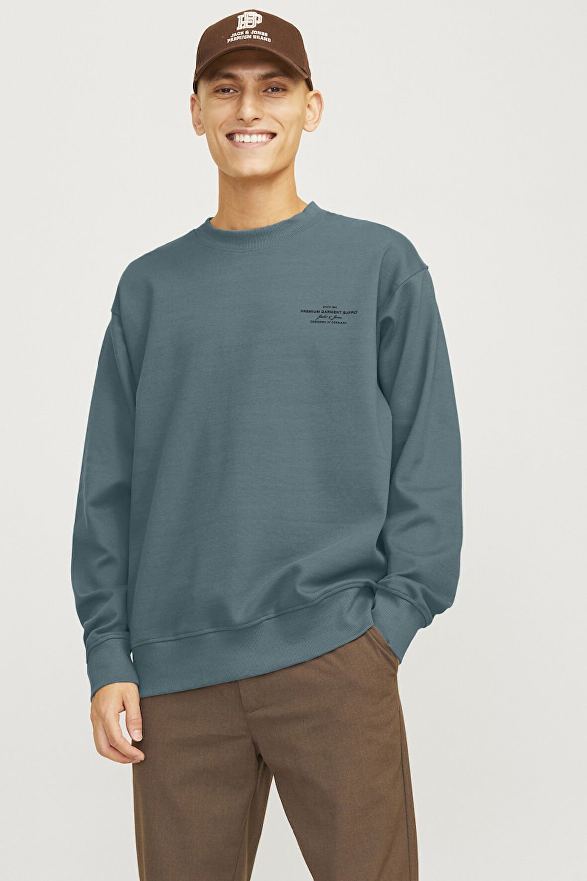 Jack & Jones Erkek Mavi Sweat 12261386