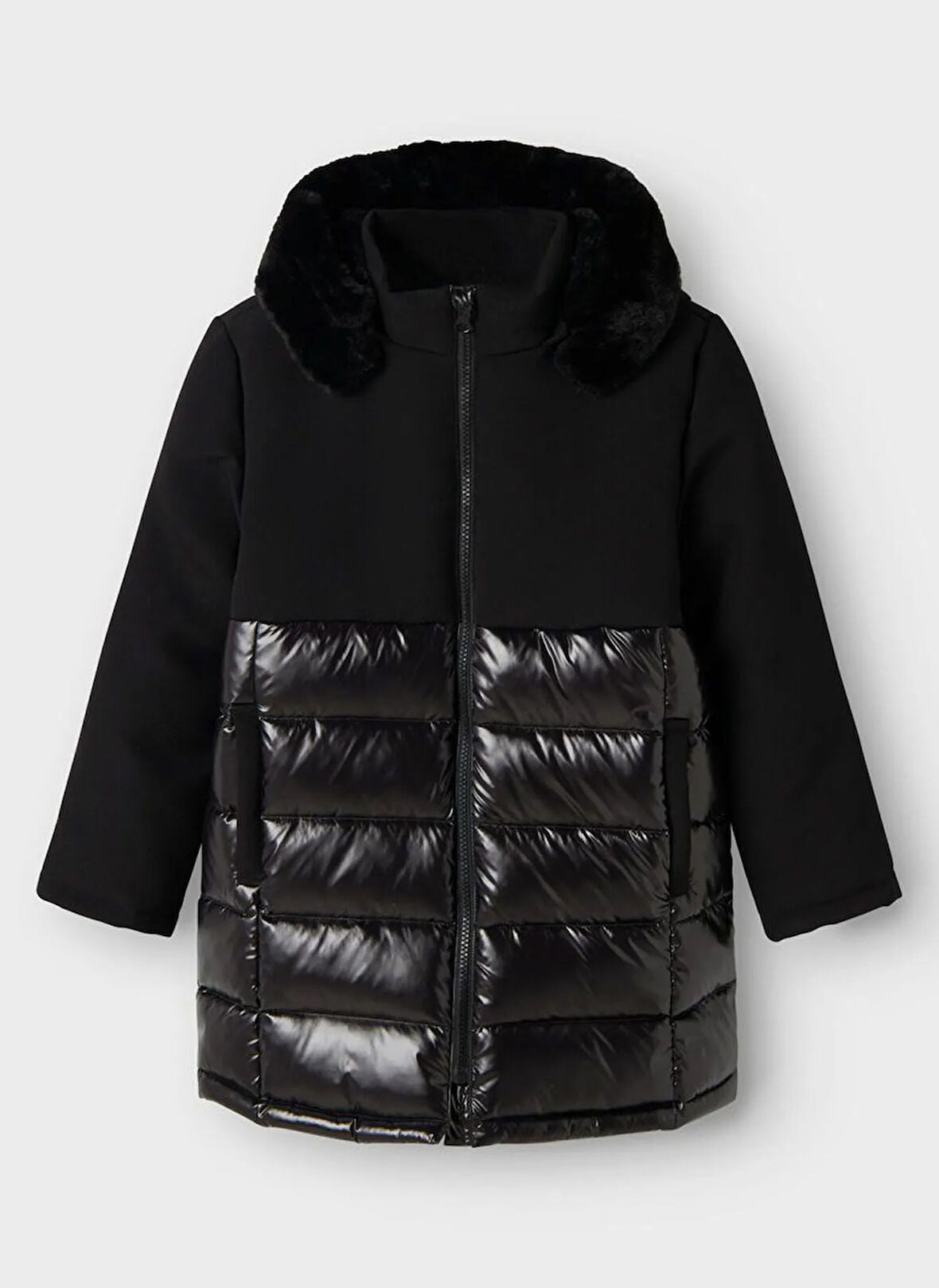 Name İt Siyah Kız Çocuk Şişme Mont 13246863