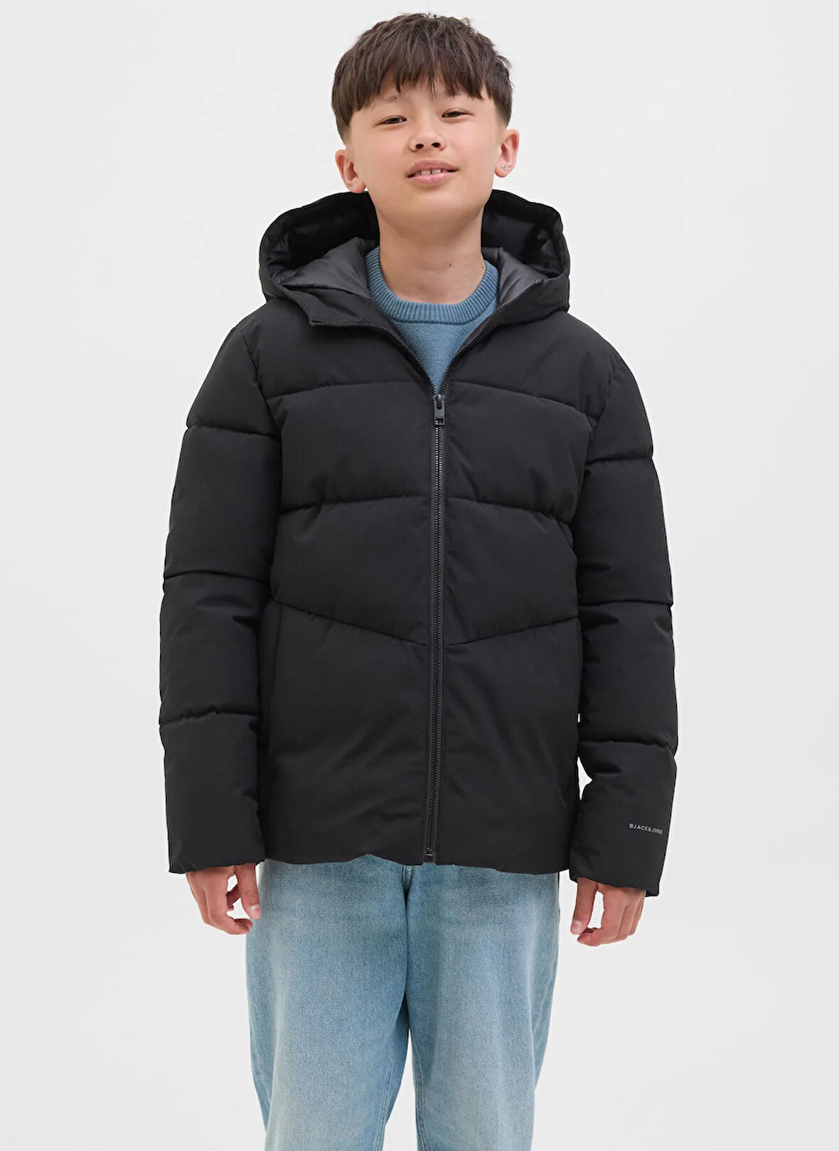 Jack & Jones Siyah Erkek Çocuk Şişme Mont 12283847