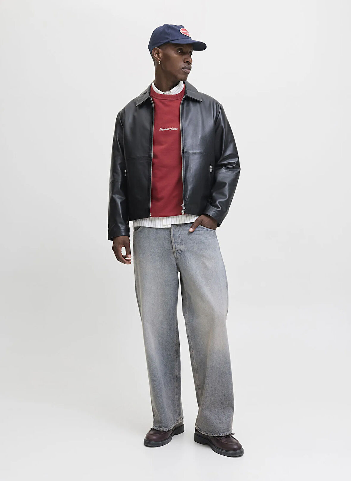 Jack & Jones Bisiklet Yaka Kırmızı Erkek Sweatshırt 12282893_JORNORREBRO EMB SWEAT CREW