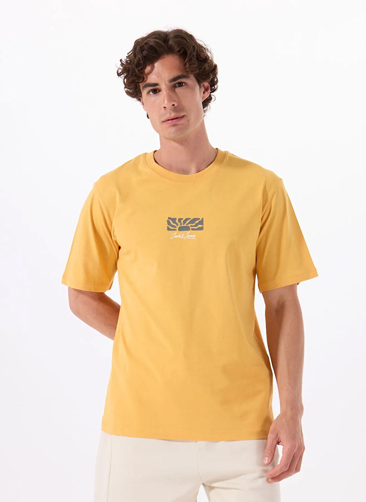 Turuncu Erkek Rahat T-Shirt 12288516_JORMINDFUL TEE SS CREW NEC