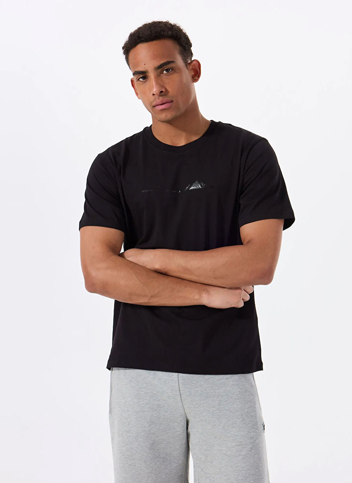 Jack & Jones Bisiklet Yaka Siyah Erkek T-Shirt 12288521_JPRBLULIFE TEE SS CREW NEC