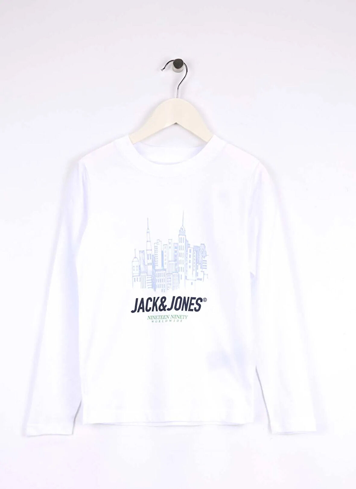 Jack & Jones Baskılı Beyaz Erkek Çocuk T-Shirt 12288451