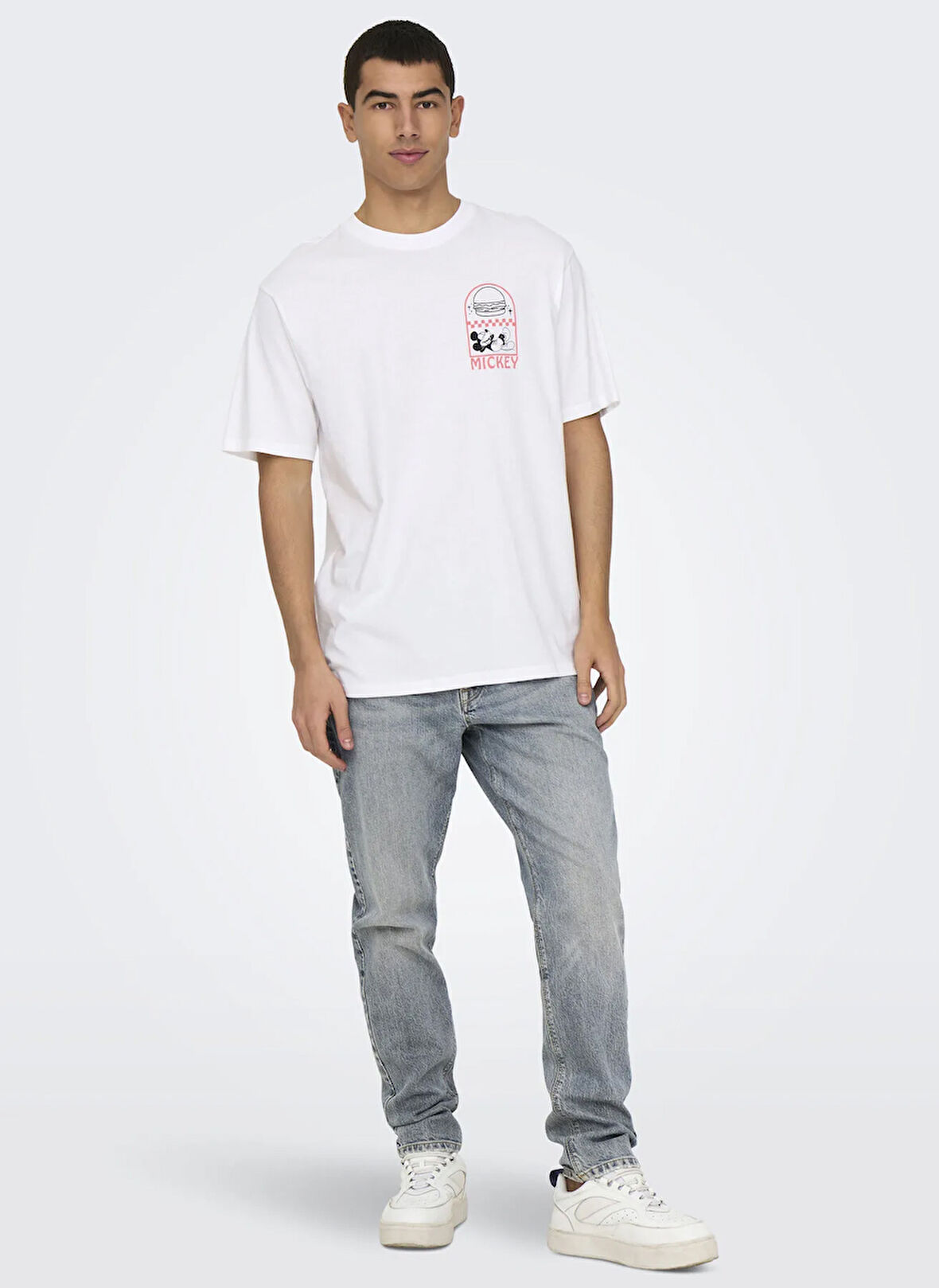 Only & Sons Orta Bel Rahat Mavi Erkek Denim Pantolon ONSYOKE SMOKE BLUE 3161 DOT DNM NOO