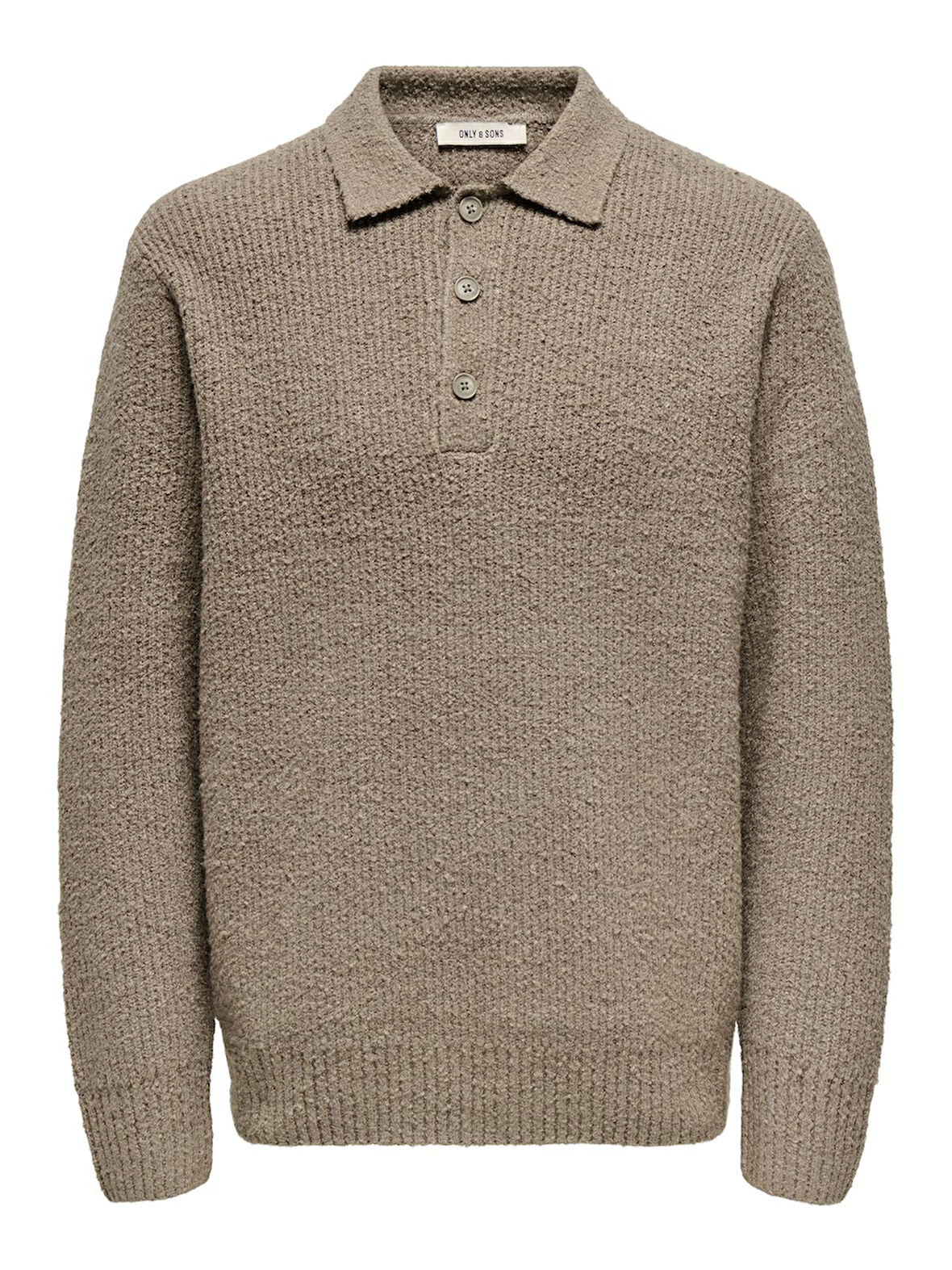 ONSDALE RLX LS POLO KNIT NOOS Erkek Gri Kazak - 22033324