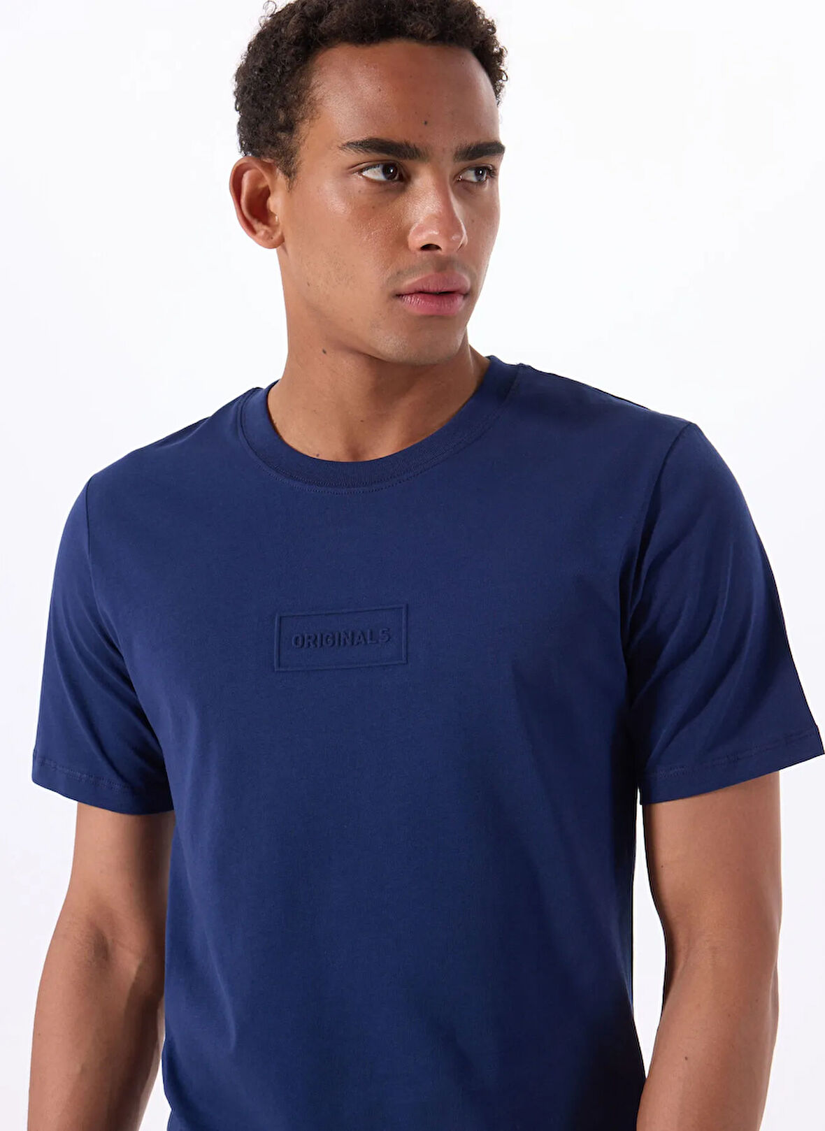 Jack & Jones Bisiklet Yaka Lacivert Erkek T-Shirt 12288524_JORSTUDIO TEE SS CREW NECK