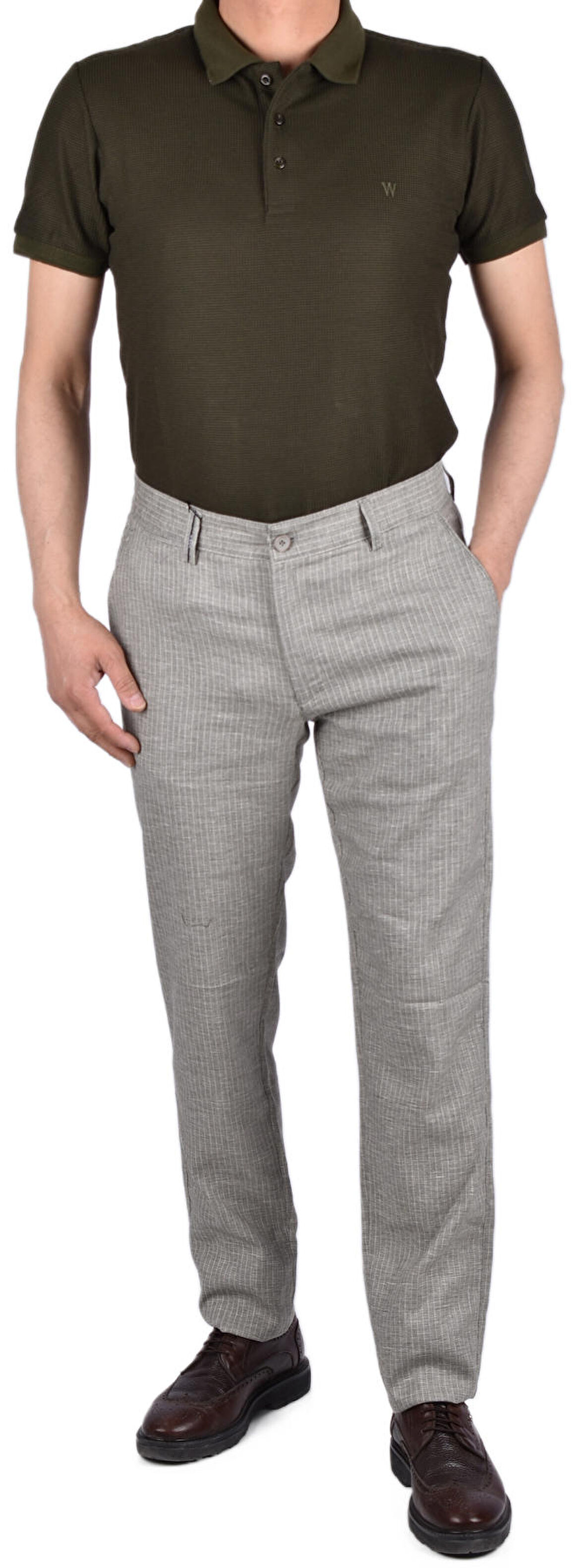 TWN 112 SPOR KETEN PANTOLON /YEŞİL/44