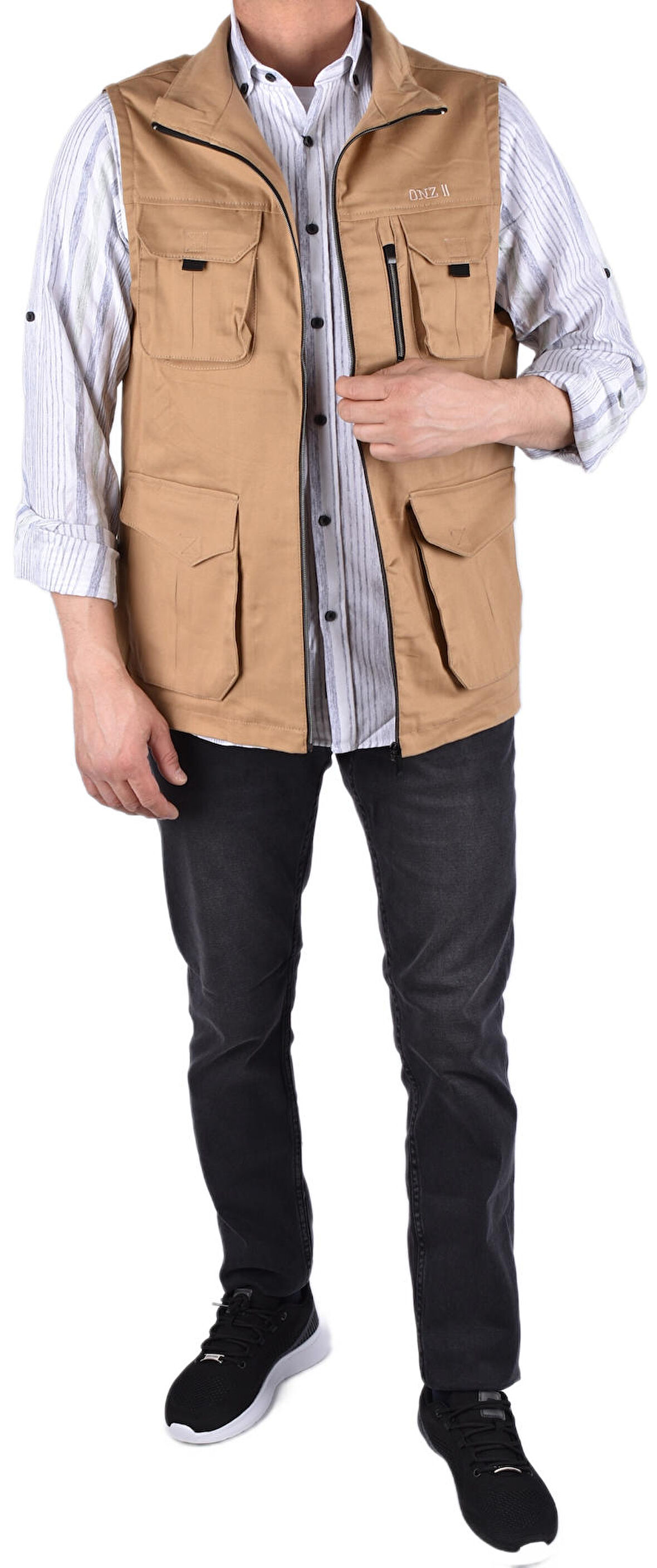 2023-812 MEVSİMLİK AVCI YELEK/CAMEL/L