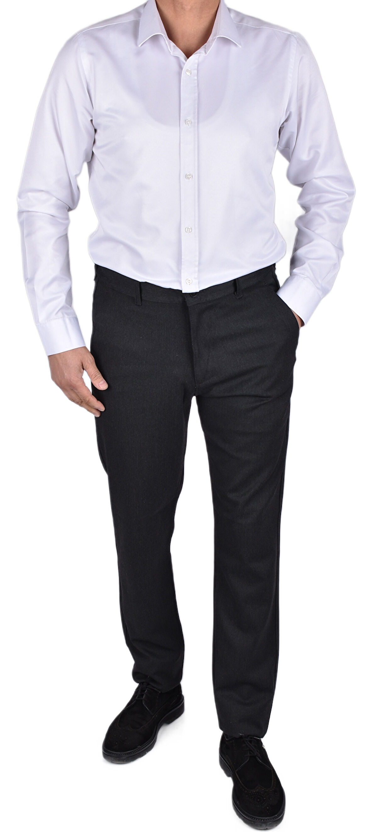 SRR 1669 PANTOLON /KOYU GRİ/30