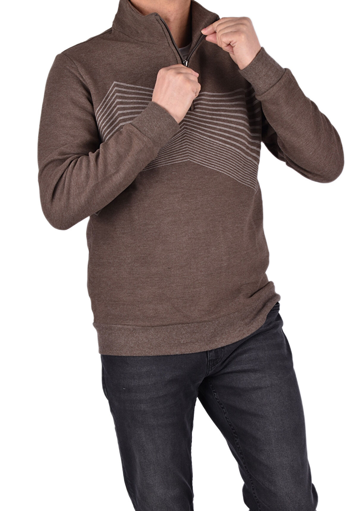 BRG-95001 YARIM FERMUARLI KAZAK/VİZON/L