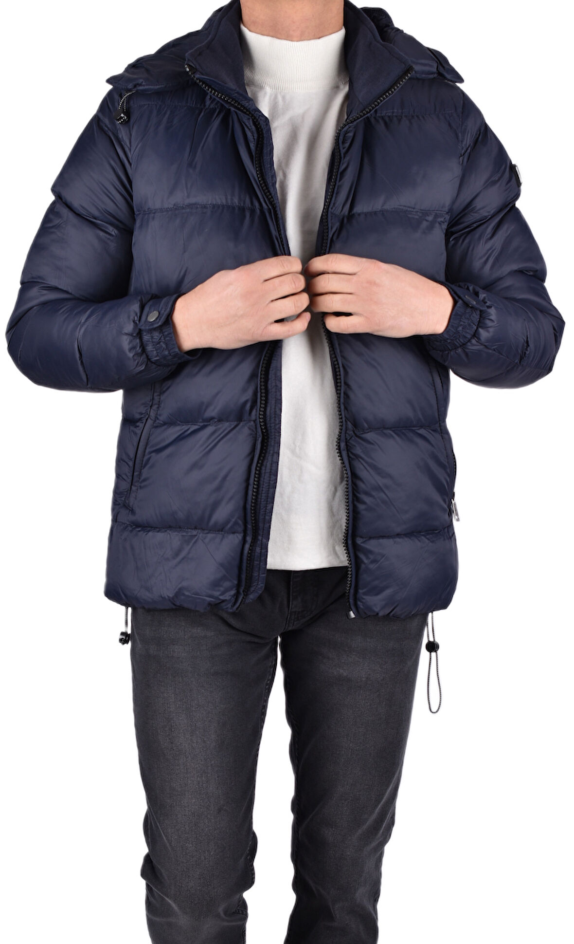 BRG-80177 KAPÜŞONLU MONT /LACİVERT/2XL