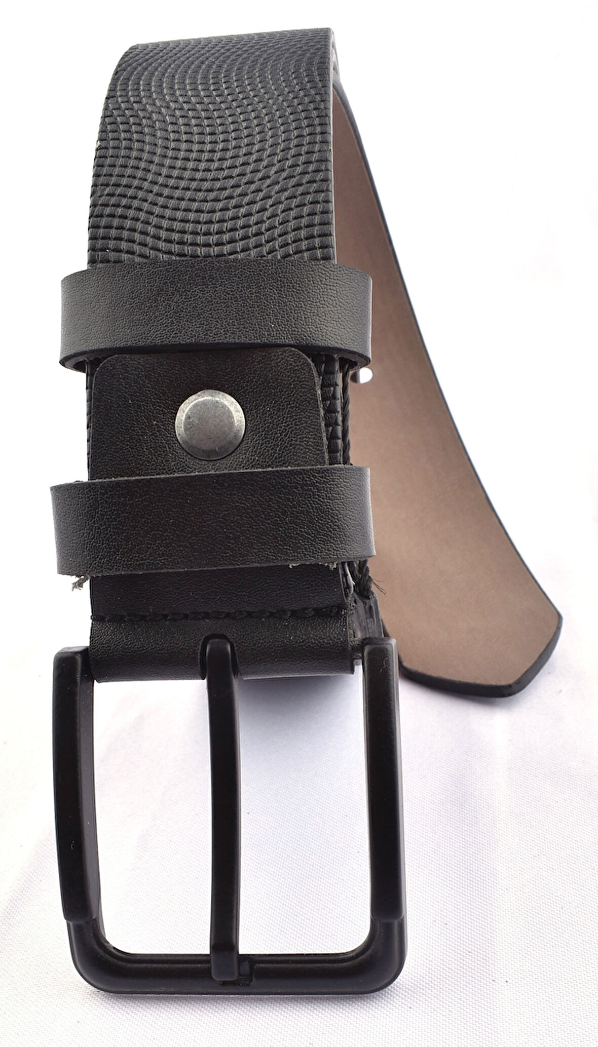 FSM-34 SUNİ  DERİ 4 CM KEMER/SİYAH/125 - 50
