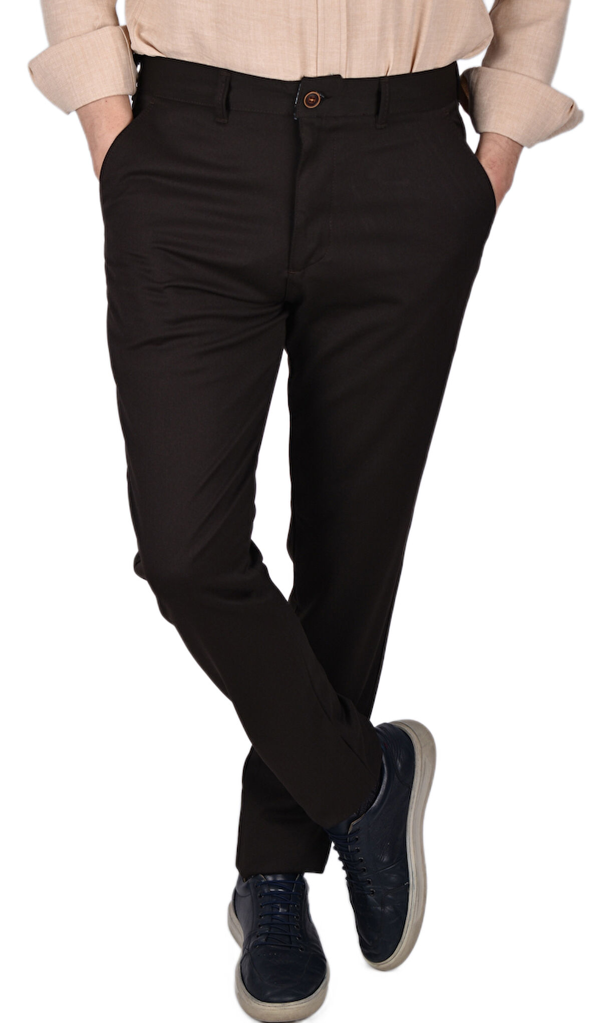 POLO LİKRALI  SPOR PANTOLON/KAHVERENGİ/30