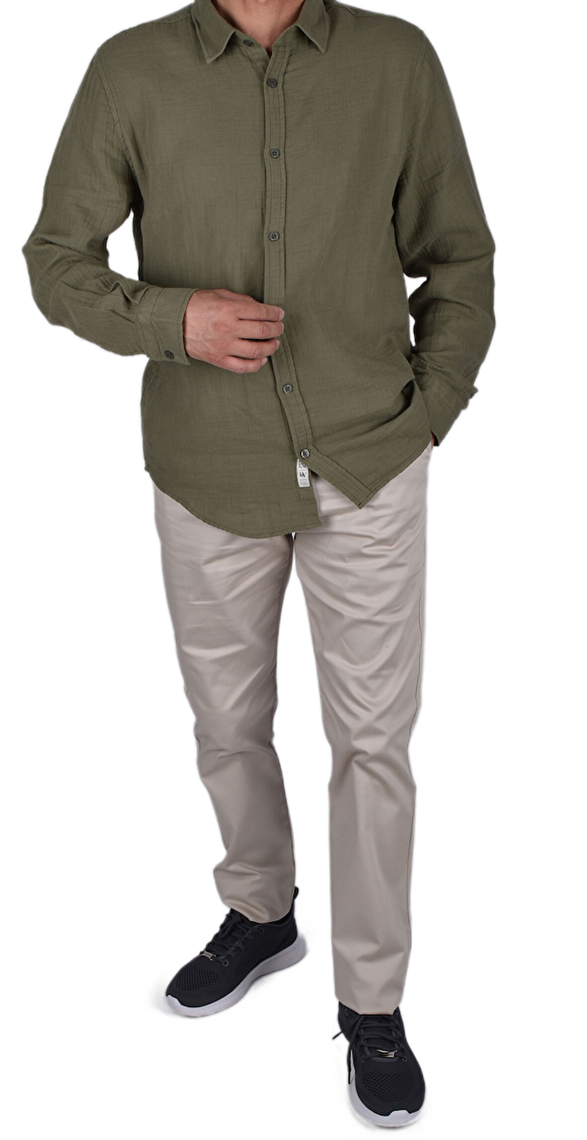 RYM-G5008  SPOR GÖMLEK/HAKİ/2XL