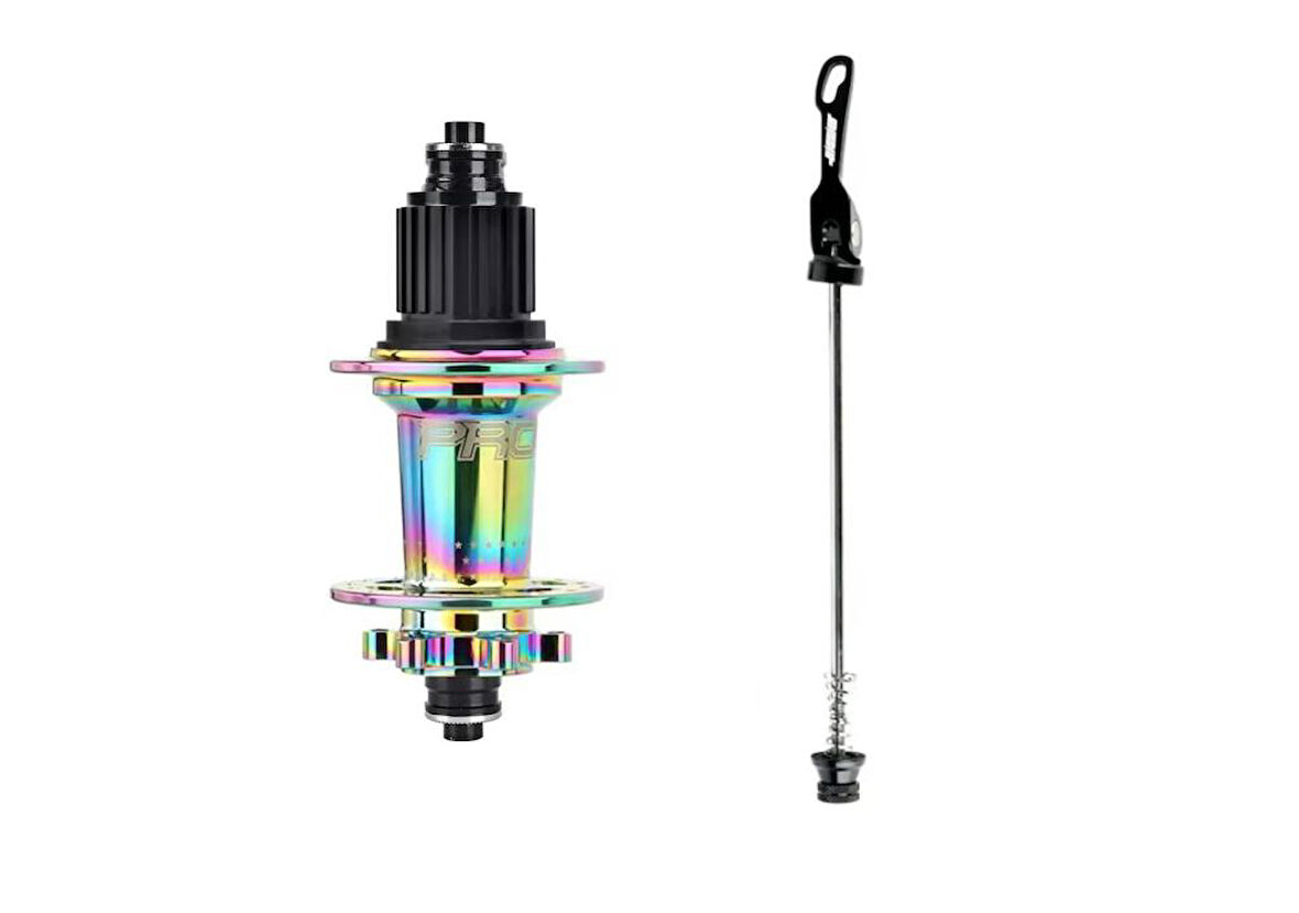 HASSNS Pro7 Shimano Micro Spline Arka Göbek 32 Delik Rainbow