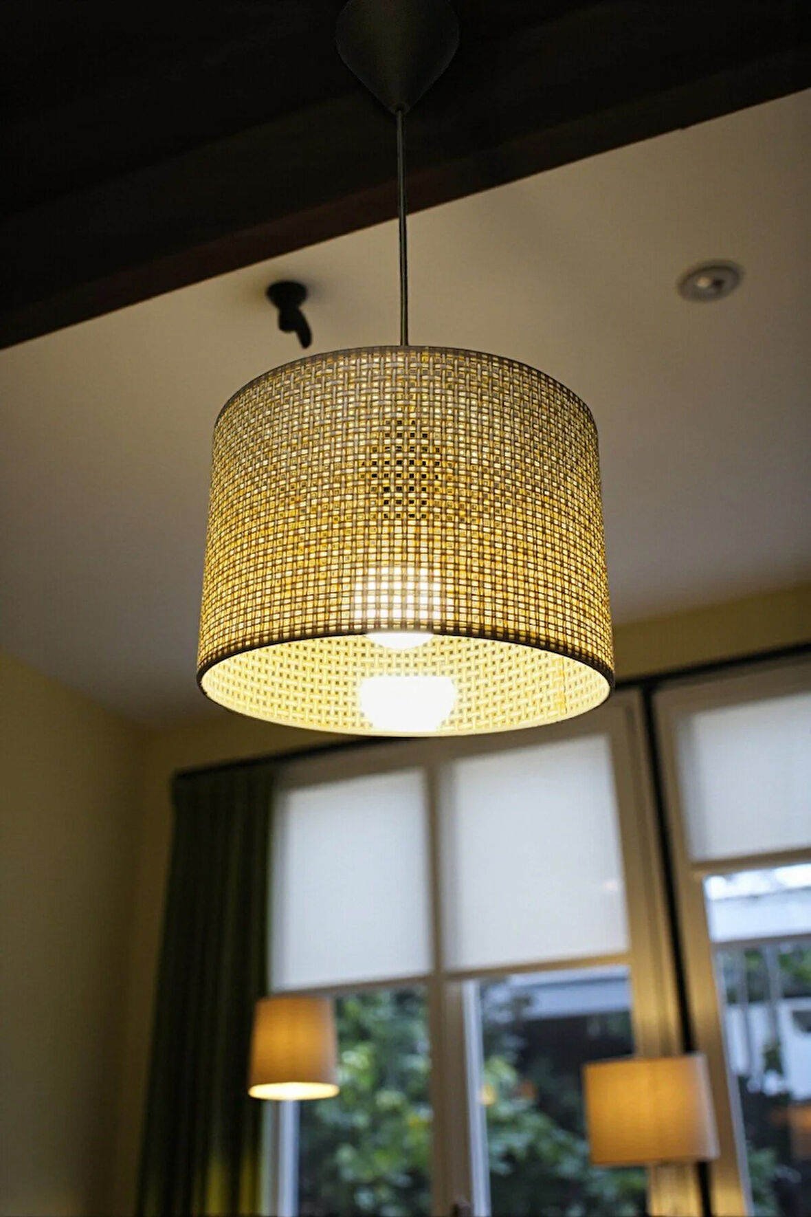 Rattan Tekli Sarkıt Avize Mutfak Banyo Antre Oturma Odası