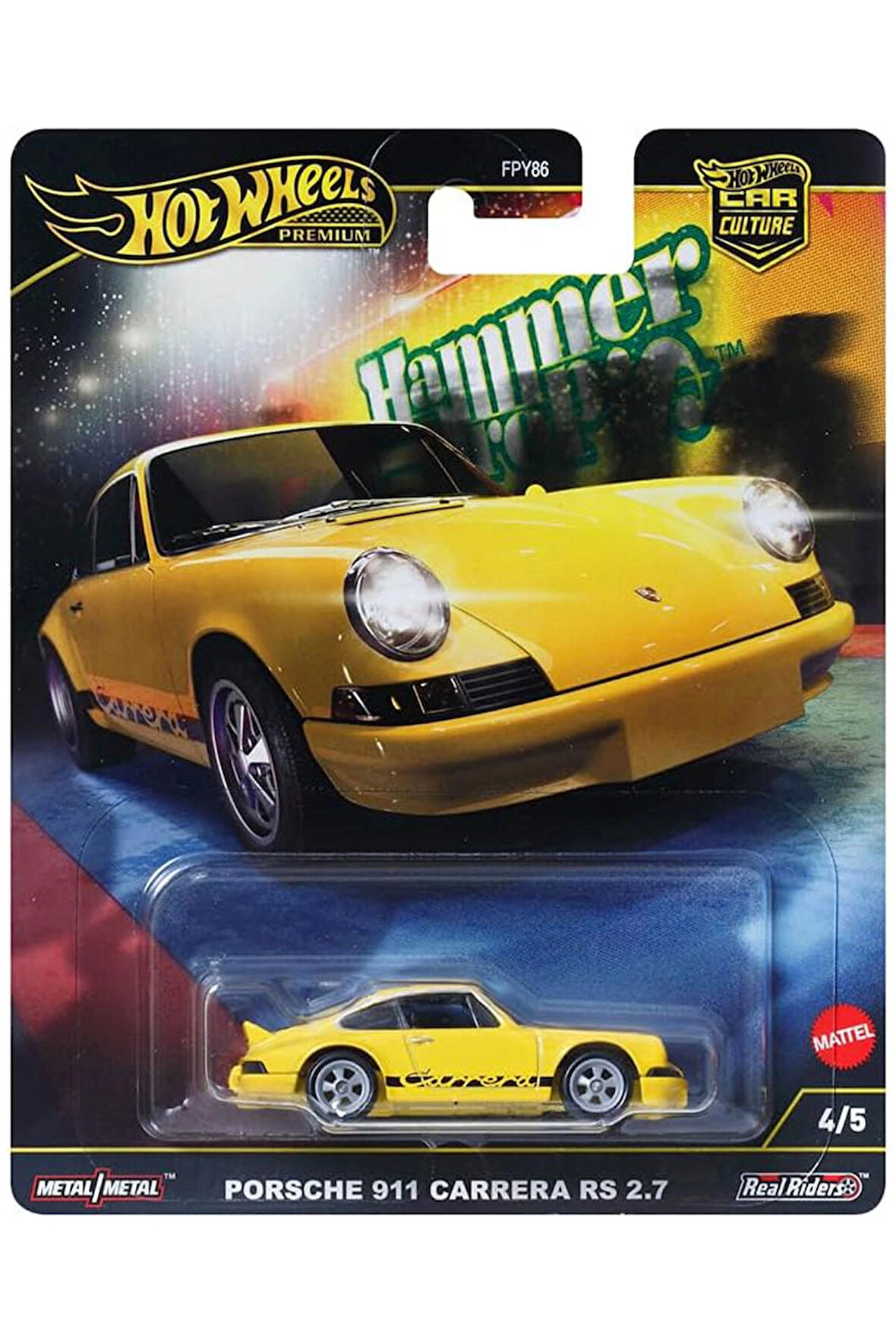 Hot Wheels Premium Car Culture - Porsche 911 Carrera RS 2.7 - Sarı (1/64)