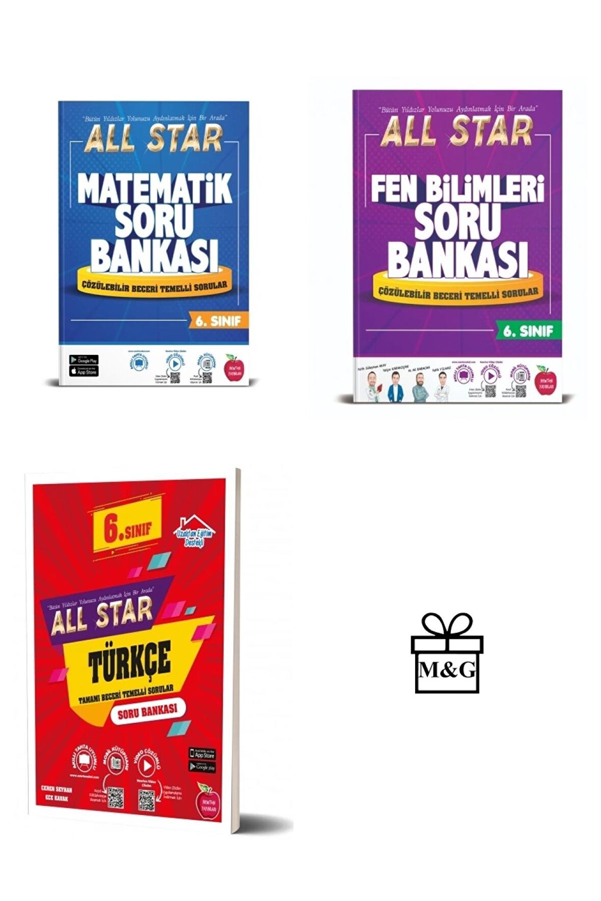 6.SINIF ALL STAR MATEMATİK, FEN BİLİMLERİ VE TÜRKÇE  SORU BANKASI