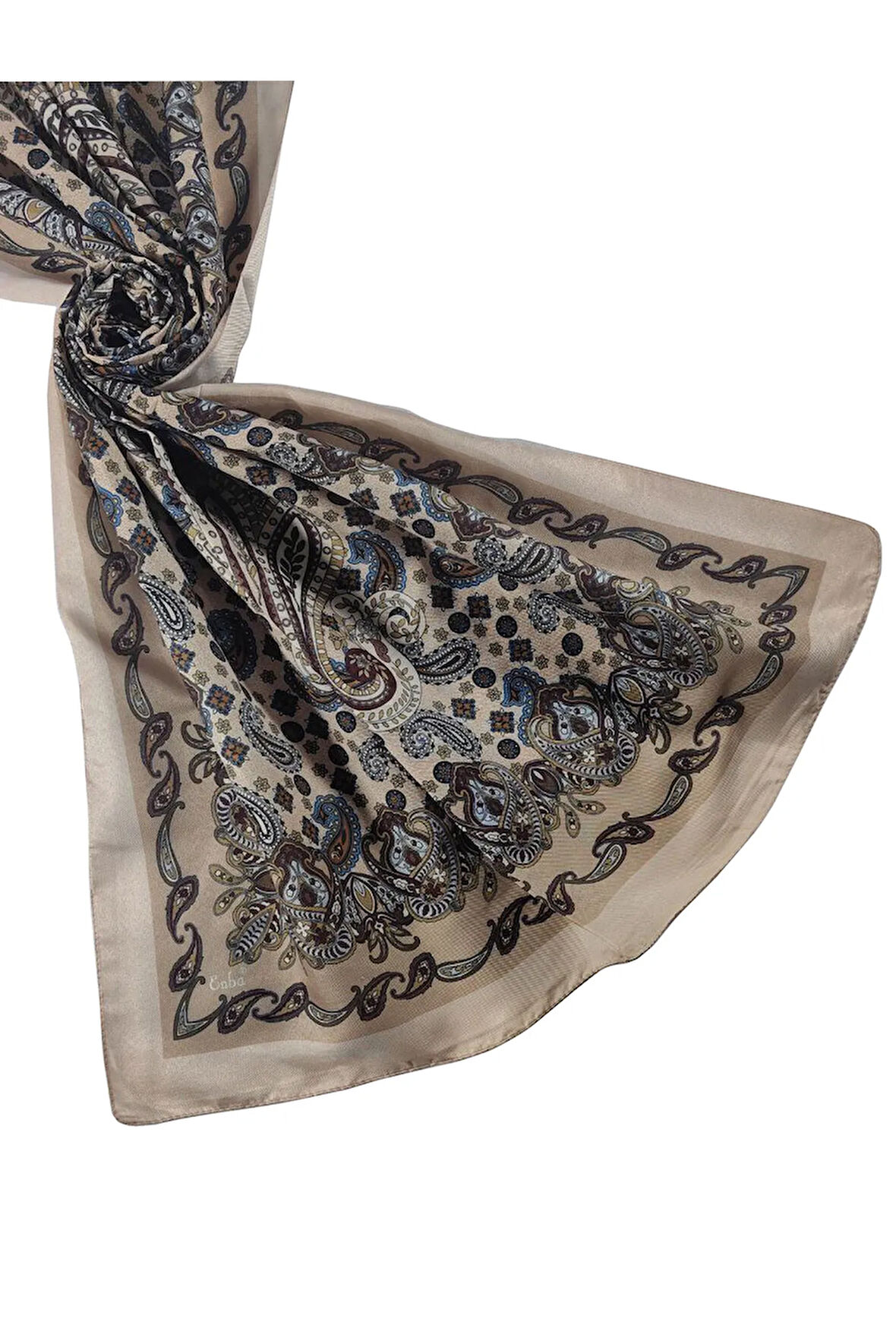 Enba Etnik Desenli Soft Pamuklu Şal 75x190 cm