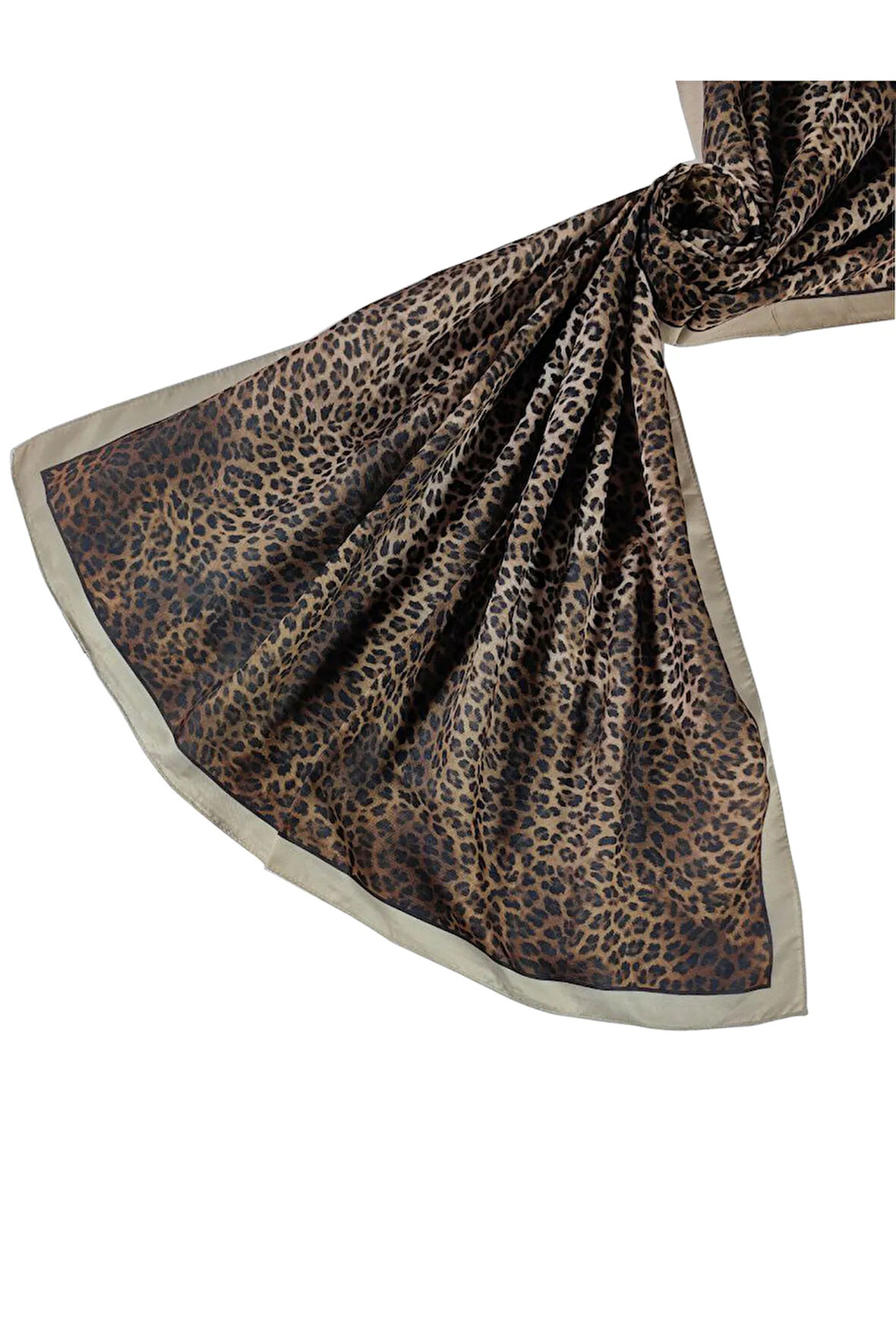 Enba Soft Pamuklu Leopar Desenli Şal 75x190 cm