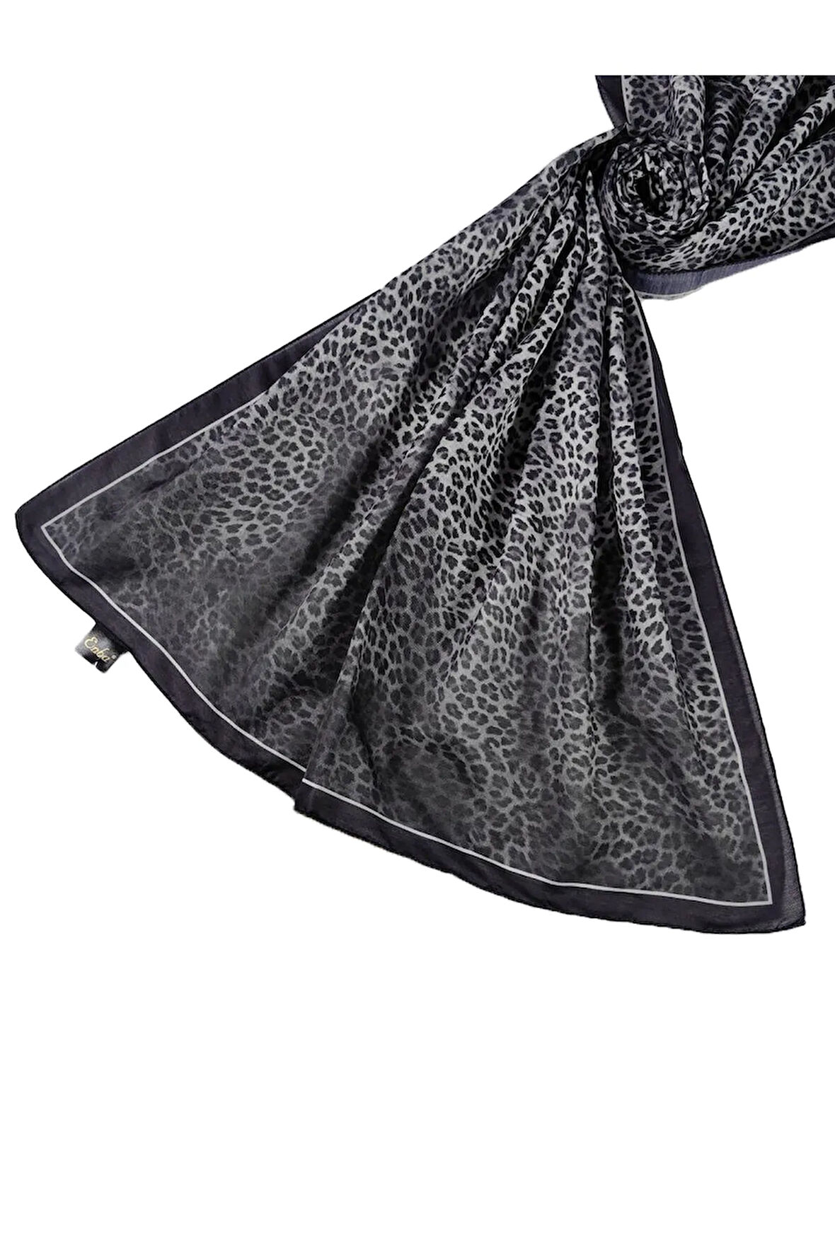Enba Soft Pamuklu Leopar Desenli Şal 75x190 cm