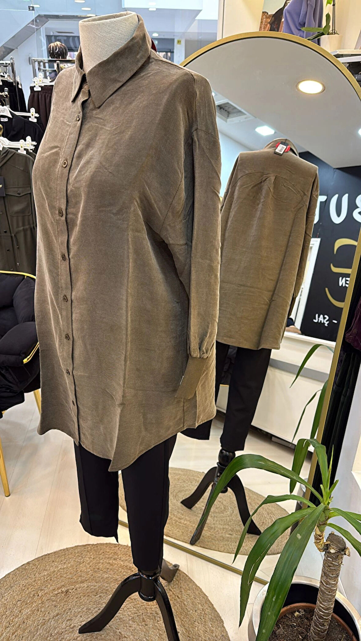 invee Terra Kadın Gömlek 7178 VİZON