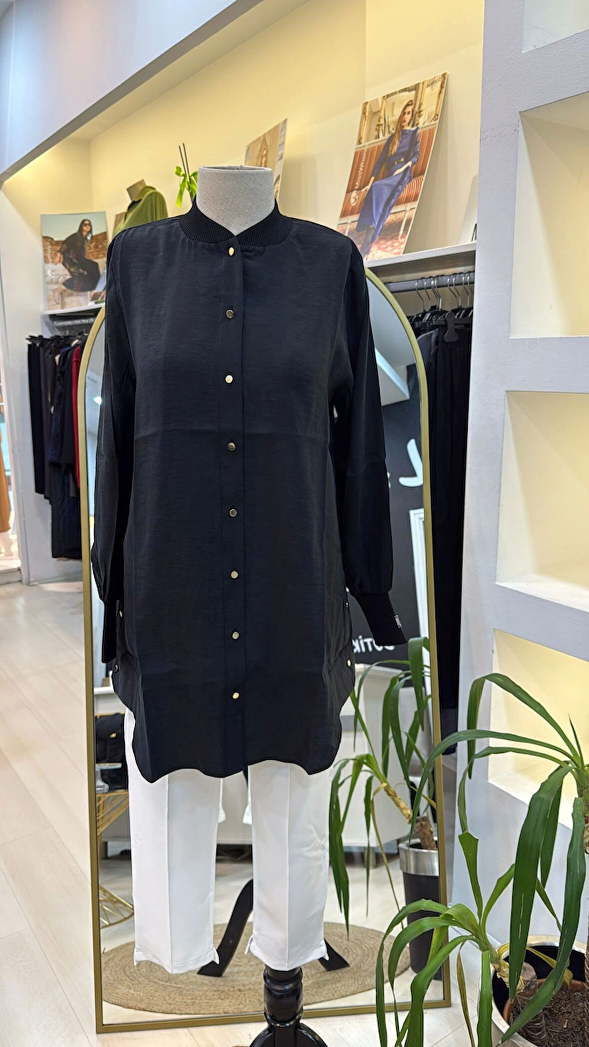 invee gomlek siyah 6674 M