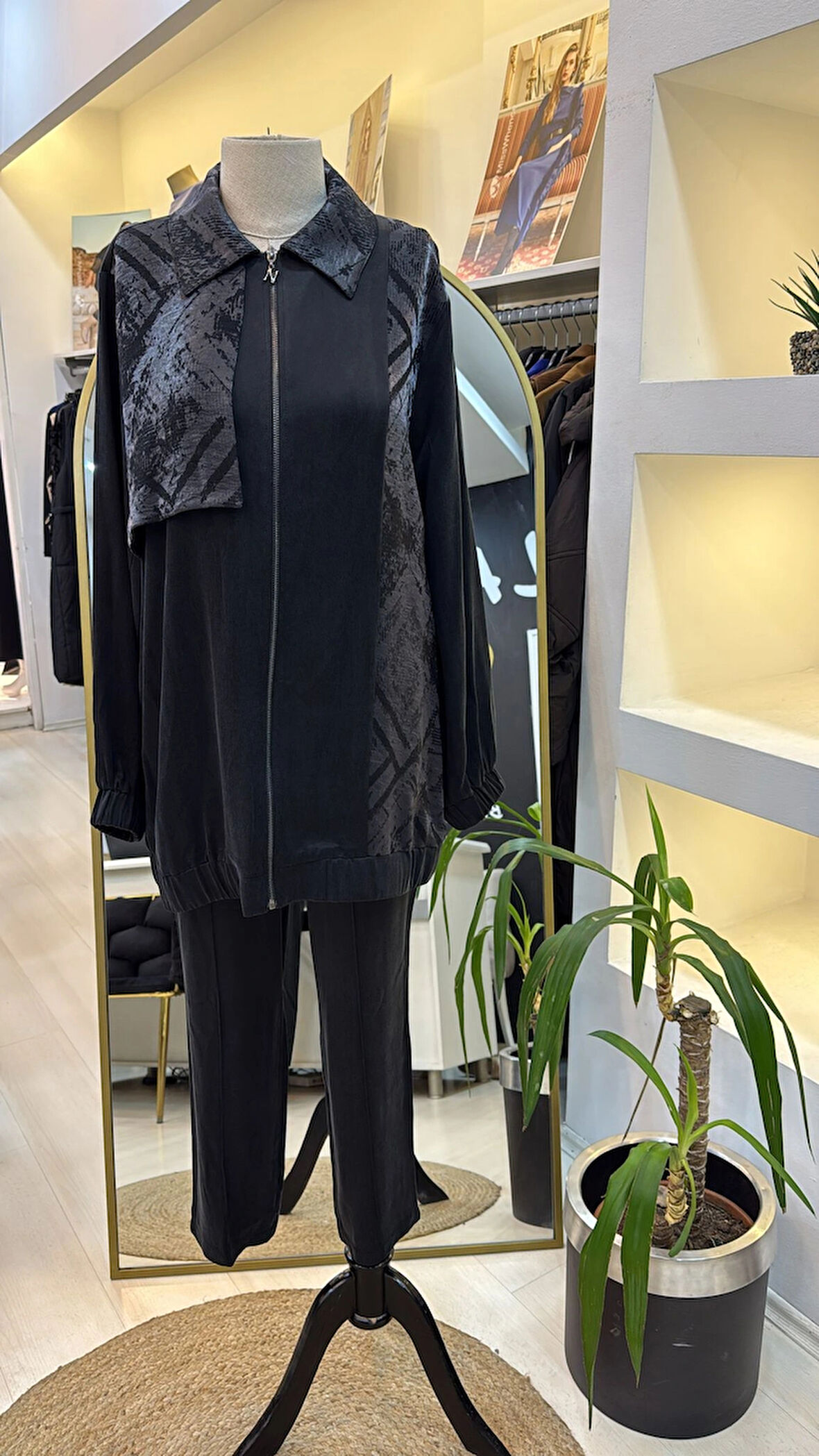 Nuss 1001 Jakar Detay Pantolonlu Takım - ANTRASİT